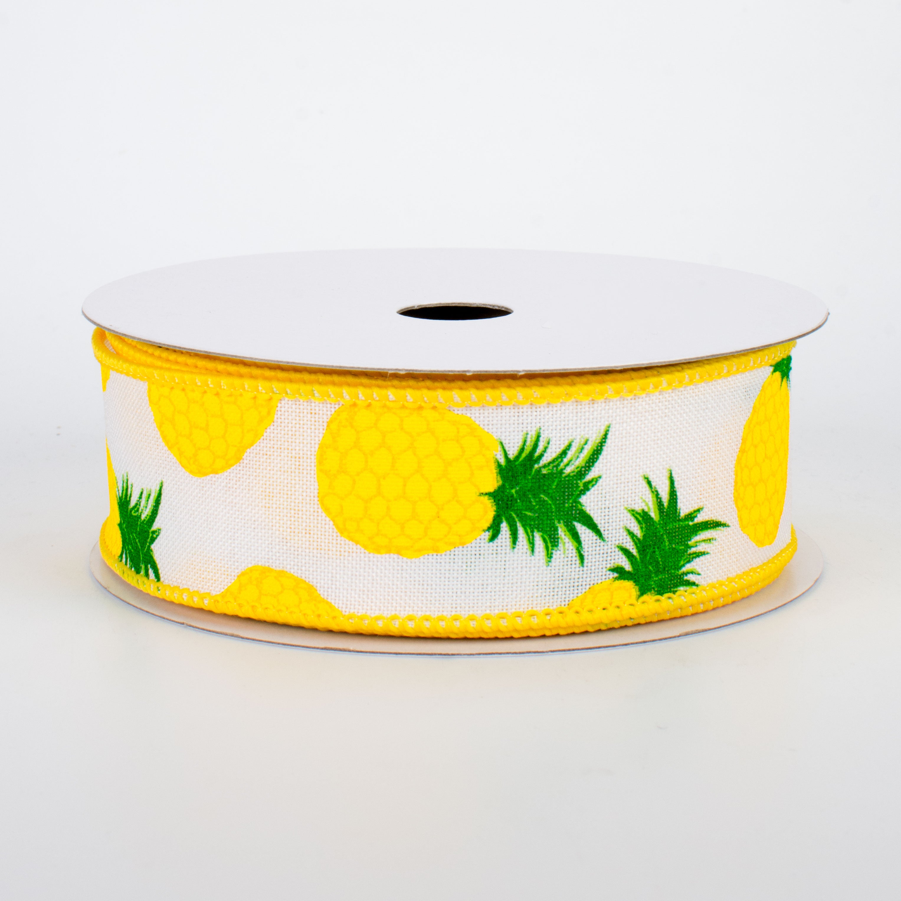1.5 Inch Pineapple Ribbon - White Decorative Ribbon (10 Yards) for Gift Wrapping, DIY Crafts, and Party Decorations