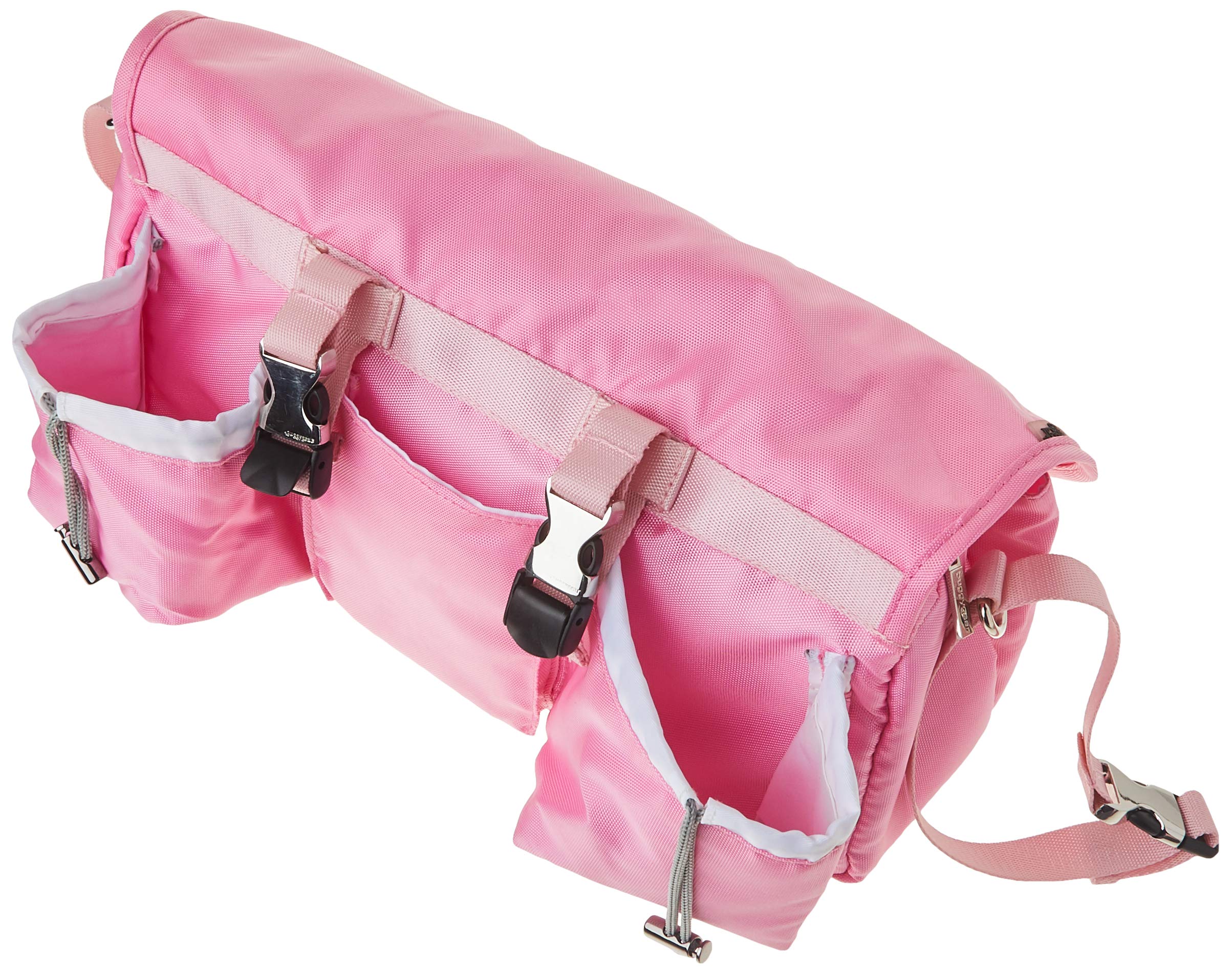 Nikiani Buggy Butler Smart Stroller Organizer - Premium Baby Stroller Accessory with Storage Pockets (Niki Pink) | Perfect for Diaper Bags, Bottles & Essentials on Walks, Shopping & Travel