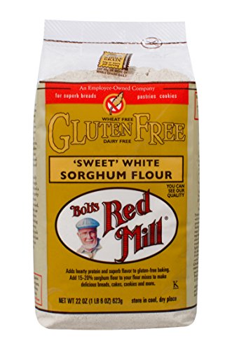 Bob's Red Mill Gluten Free Sweet White Sorghum Flour - 22 Ounce (Pack of 4) | Non-GMO, Vegan Baking Flour for Bread, Cookies & Pancakes | Perfect for Gluten-Free Recipes & Healthy Cooking
