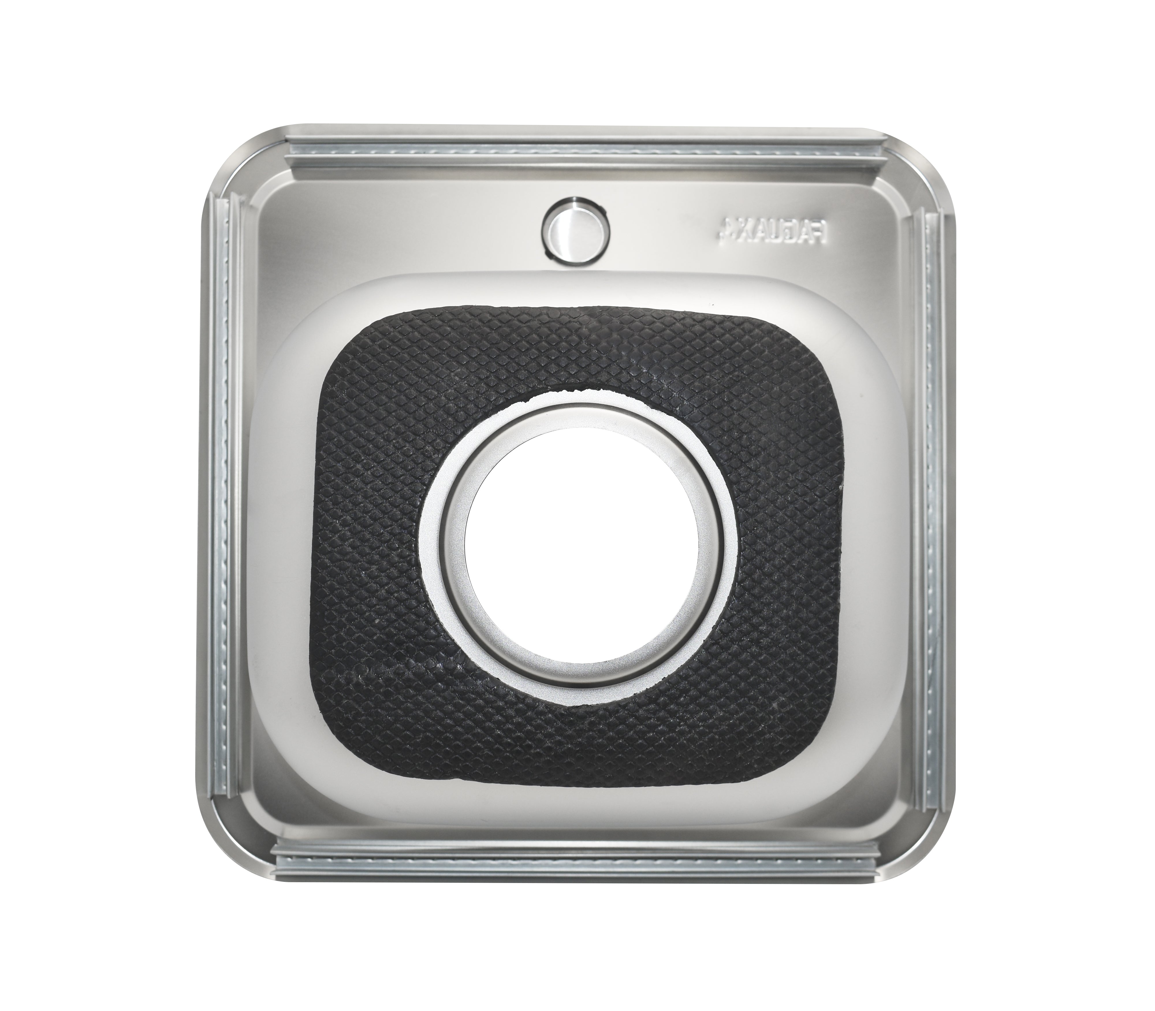 Faguax 380x380x150mm Stainless Steel Single Bowl Kitchen Sink - Perfect for Modern Homes, Restaurants & RV Camping