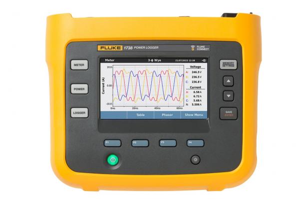Fluke 1738/B 3-Phase Power Energy Logger - Advanced Basic Version (Clamps Not Included) | Ideal for Industrial Electrical Monitoring, Energy Audits & Power Quality Analysis