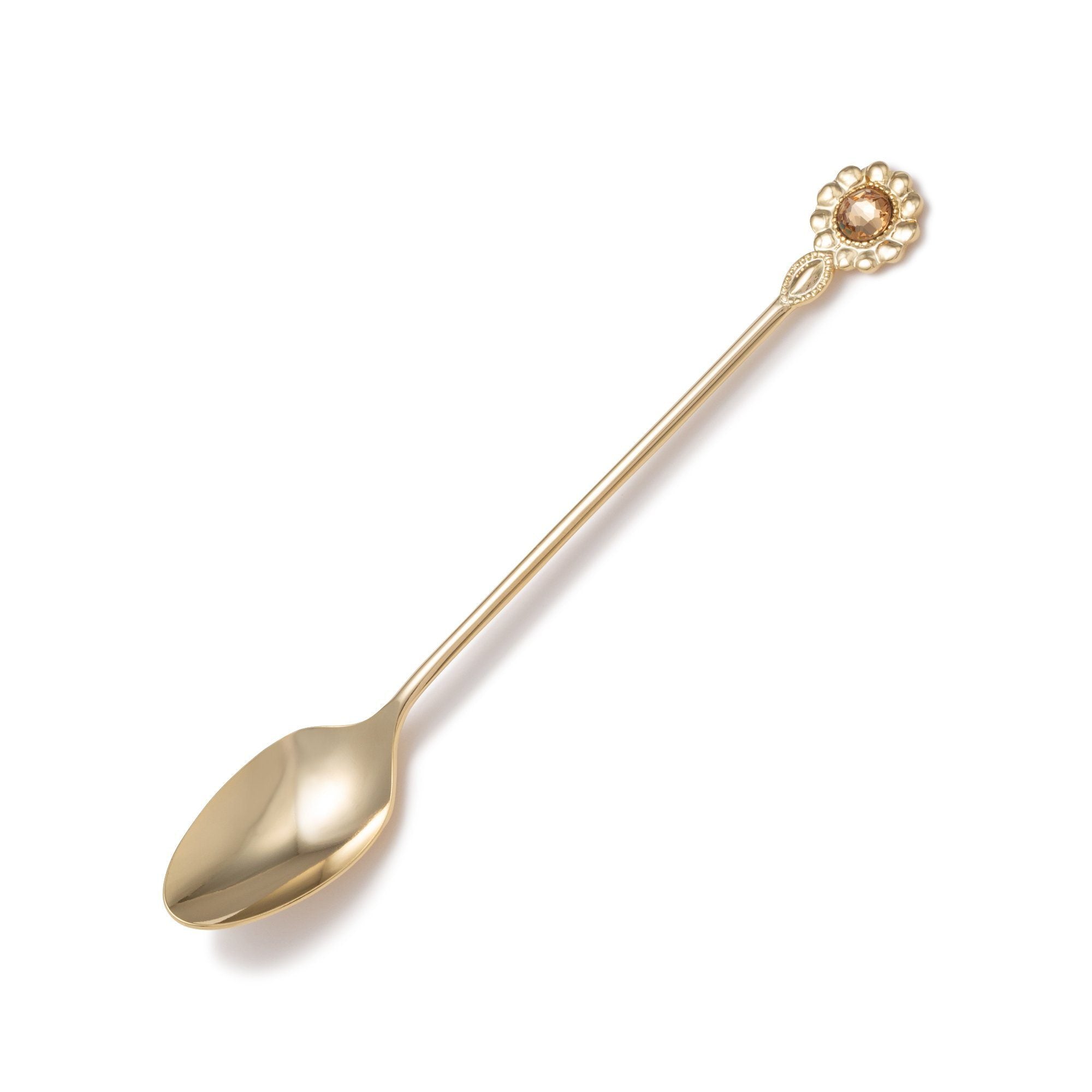 Premium Stainless Steel Lumiere Teaspoon Set - Elegant Yellow Handle, 6-Piece for Tea, Coffee, Desserts & Daily Dining