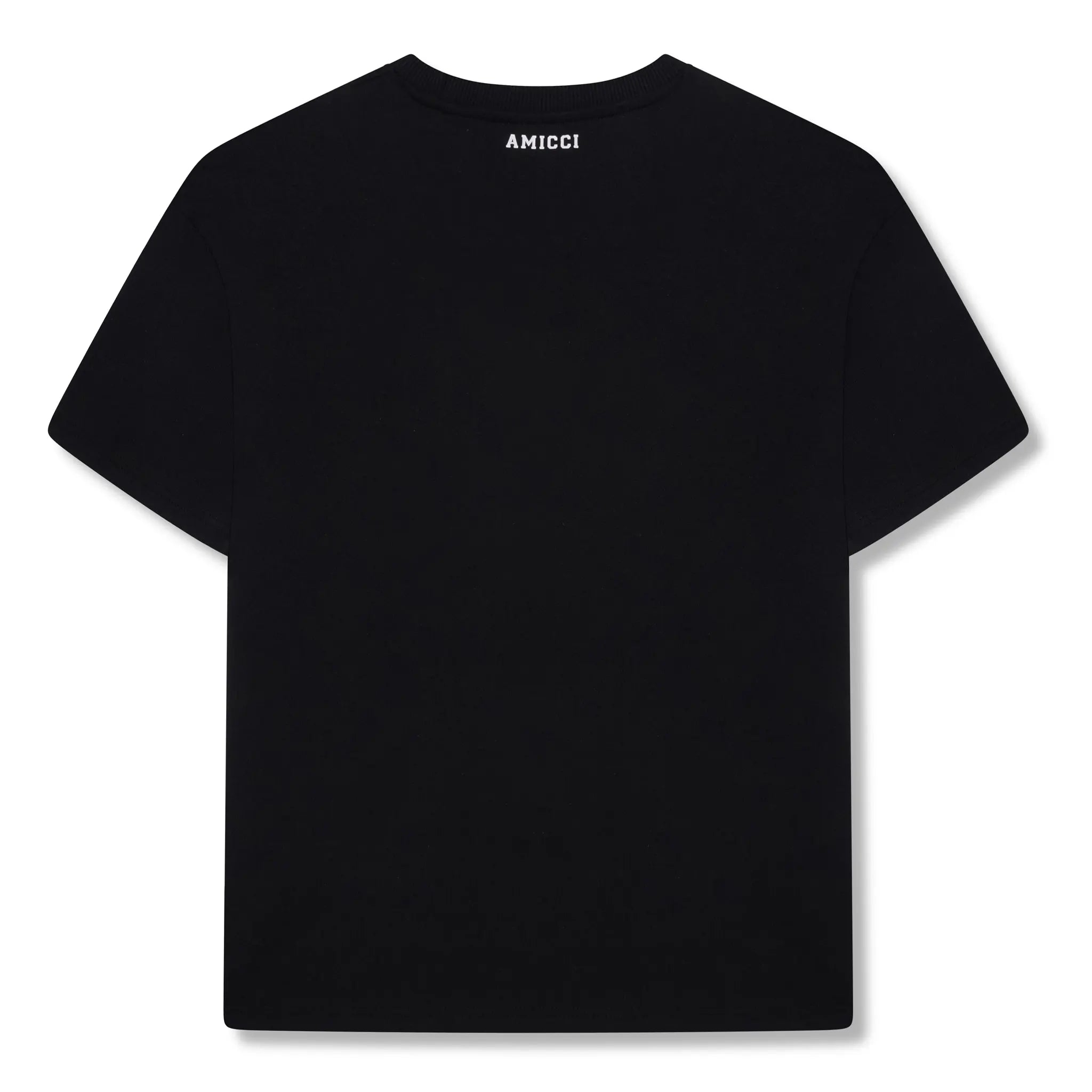Amicci Vero Black T-Shirt for Men - Premium Cotton Crew Neck Tee - Casual & Comfortable Everyday Wear for Work, Gym, and Outings