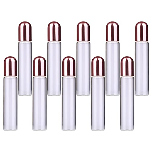 FOMIYES 30 Pack 3ML Glass Roll-On Perfume Bottles | Empty Essential Oil Roller Bottles | Travel-Friendly Aromatherapy Containers | Perfect for DIY Perfume, Essential Oils & Skincare Samples