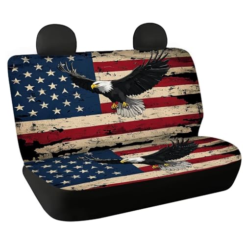 USA Flag with Eagle Print
