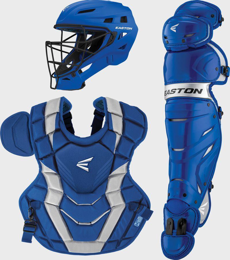 Easton Elite X Catcher's Box Set for Adults - Premium Baseball Catcher Gear with Chest Protector, Leg Guards & Helmet - Perfect for Professional & Amateur Games, Training & Practice Sessions