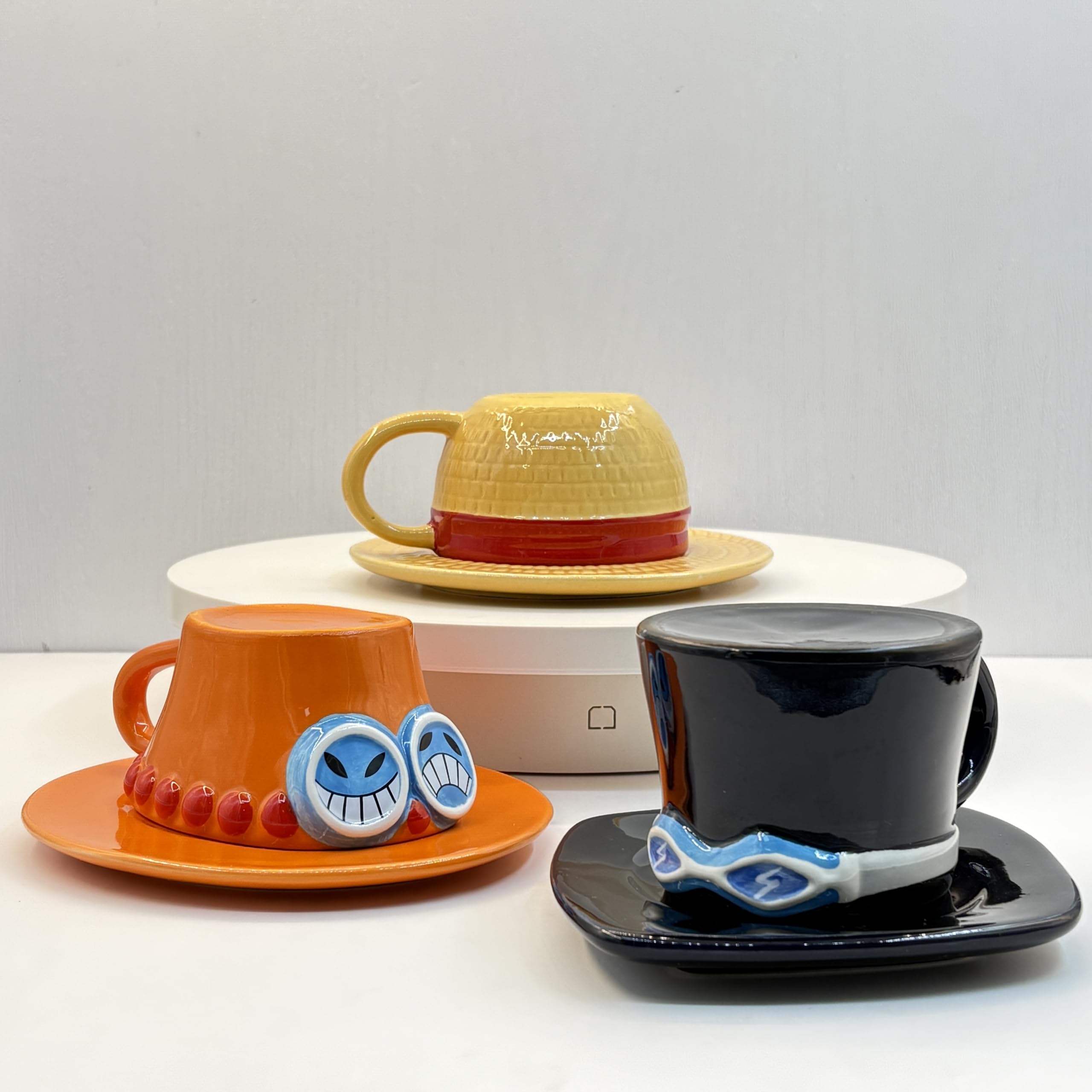 One Piece Anime Sabo's Hat Ceramic Coffee Mug - 15oz Novelty Tea & Milk Cup for Fans - Perfect Gift for Christmas, Birthday, Anniversary - Great for Home, Office & Anime Lovers Collection