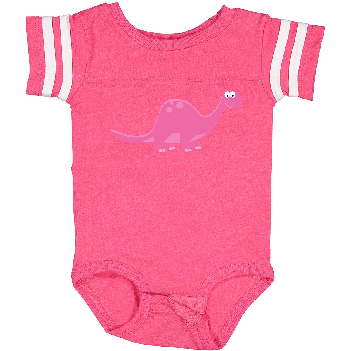 Inktastic Pink Dinosaur Baby Bodysuit - Cute Dino Print Onesie for Infants & Toddlers | Soft Cotton Baby Romper for Playtime, Daycare & Photo Shoots