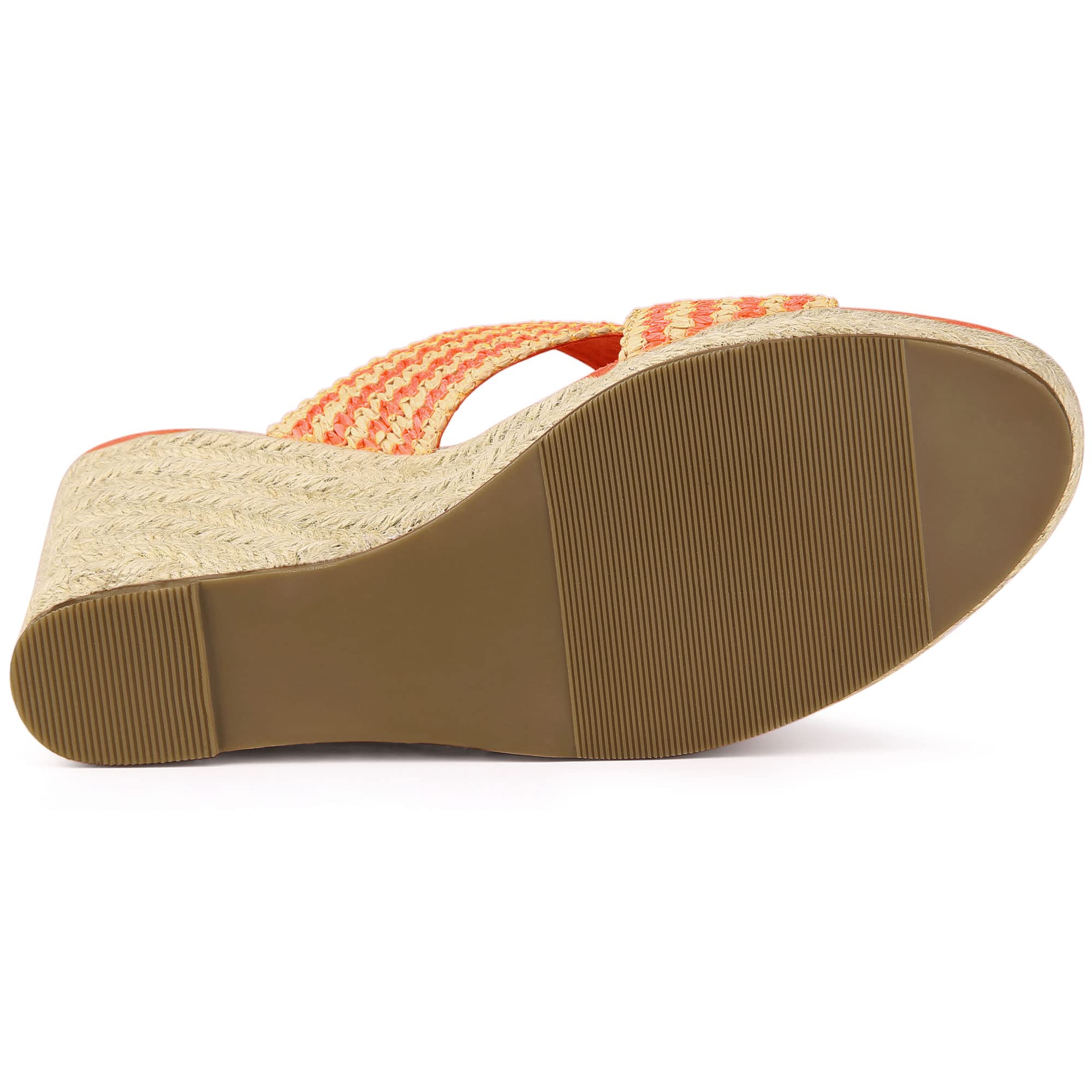 Allegra K Women's Espadrilles Wedge Sandals - Comfortable Slide Wedges for Summer | Perfect for Beach, Vacation & Casual Outings