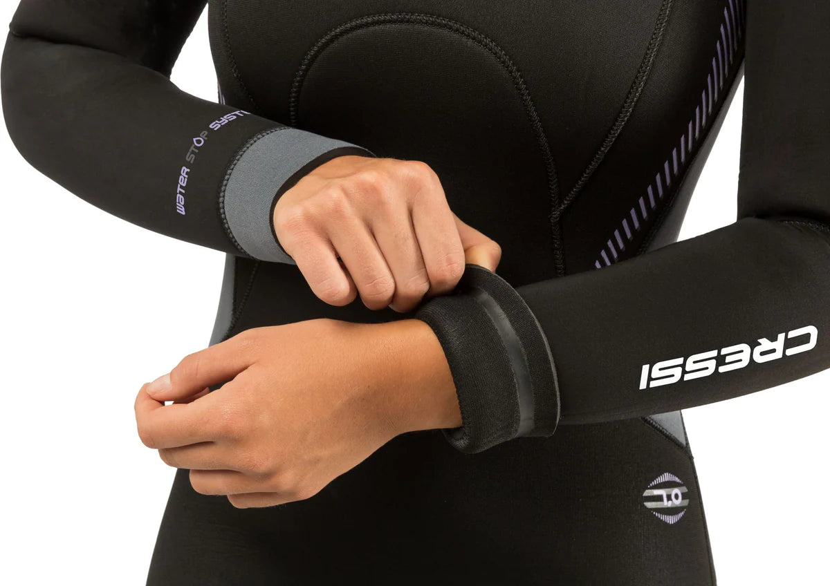 Cressi Fast Full Wetsuit for Scuba Diving & Spearfishing - 3mm Neoprene Thermal Protection for Men & Women - Perfect for Cold Water Surfing, Snorkeling & Water Sports