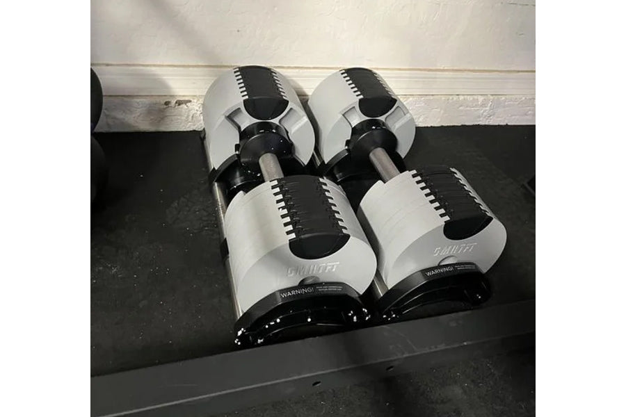 NÜOBELL 80lb Adjustable Dumbbells Set (Ash) - Premium Home Gym Equipment for Strength Training, Weight Lifting & Fitness Workouts