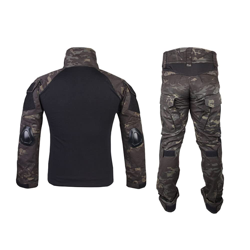 EmersonGear Combat BDU G2 Tactical Uniform Set with Pads - Military & Airsoft Tactical Suit & Pants for Outdoor Training, Hunting & Survival