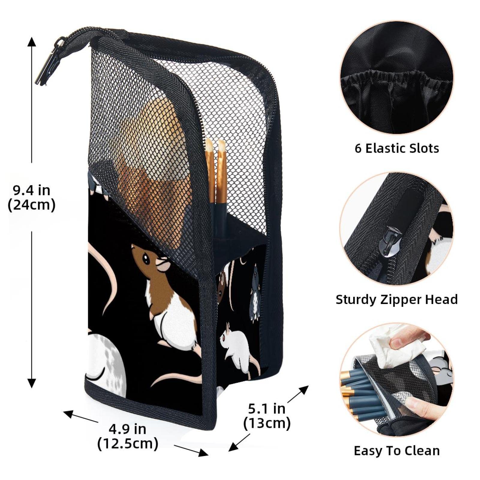 12-Piece Makeup Brush Organizer Bag with Animal Print Design - Portable Makeup Brush Holder Case for Travel & Home Storage
