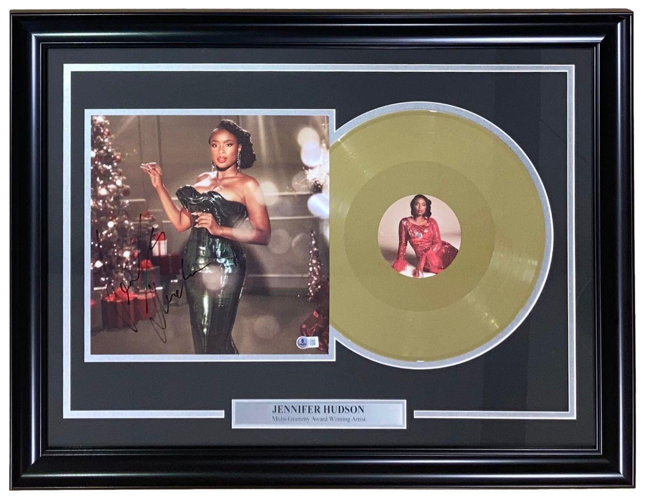 Jennifer Hudson Autographed The Gift of Love Vinyl Record Insert - Framed Memorabilia for Music Fans & Collectors - Perfect for Home Decor, Gifts & Display