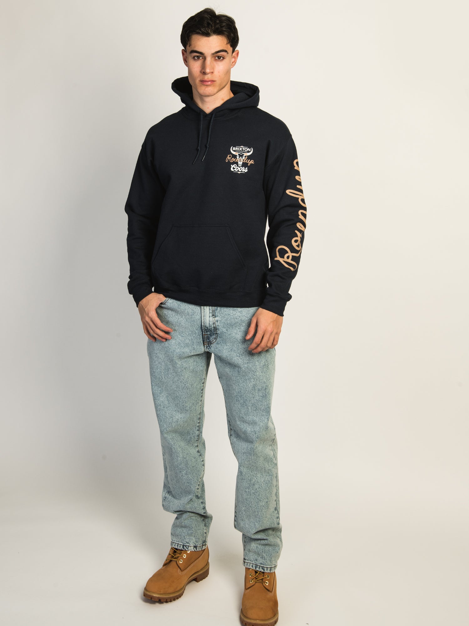 Brixton Coors Round Up Pullover Hoodie for Men & Women - Comfortable Fleece Sweatshirt for Casual Wear, Outdoor Activities, and Street Style Fashion
