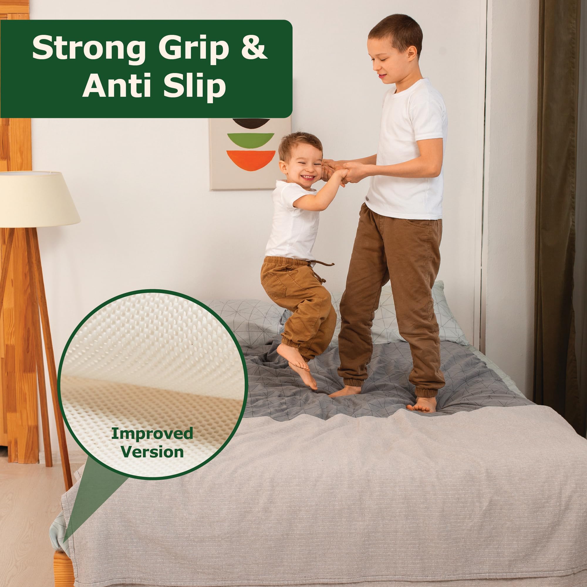 **ECOHomes Non-Slip Mattress Gripper Pad - Queen Size, Anti-Slip Grip Pads for Mattress, Topper, Couch, Sofa & Patio Furniture - Keep Mattress & Cushions Secure & Slip-Free for Better Sleep & Comfort**
