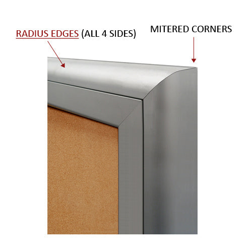 2-3 Door Enclosed Outdoor Bulletin Board with Custom Message Header & Radius Edge Cabinet Corners | All-Weather Wall Mount Aluminum Display Case (35+ Sizes) - Perfect for Schools, Offices, and Public Spaces