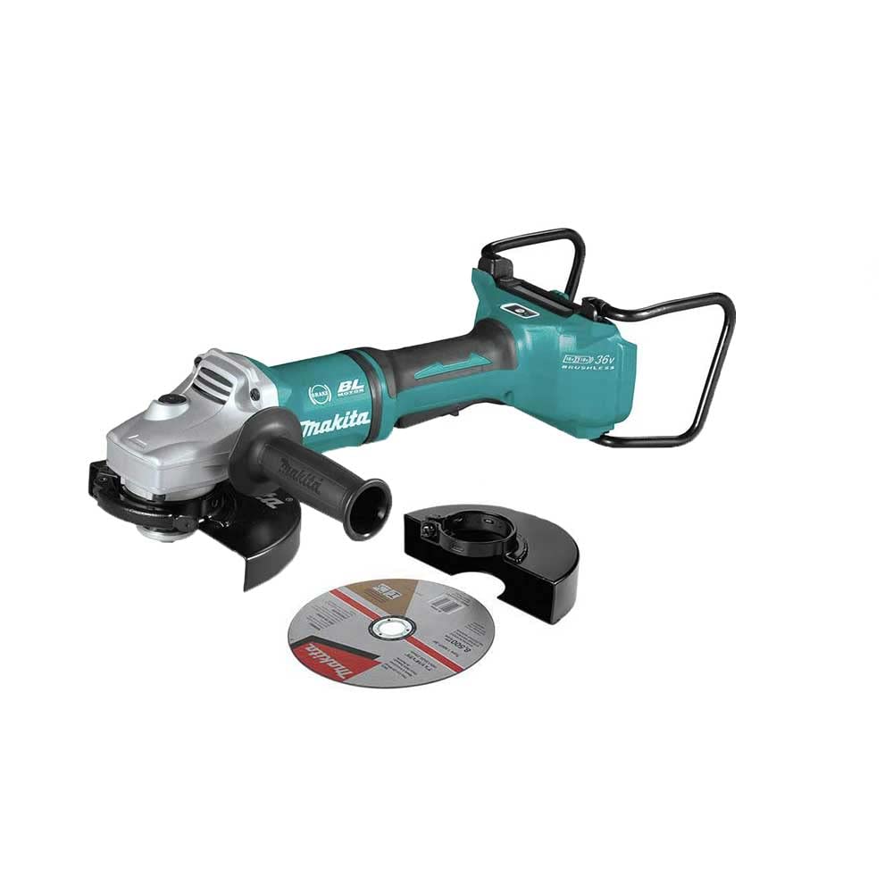 Makita XAG22ZU1 18V X2 LXT Brushless Cordless 7-Inch Cut-Off/Angle Grinder with Electric Brake & AWS - Tool Only - Perfect for Metal Cutting, Concrete Grinding, and DIY Projects