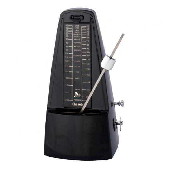 Cherub Pyramid Black Metronome - Professional Digital Metronome for Musicians, Piano, Guitar, Violin Practice - Perfect for Home, Studio & Classroom Use