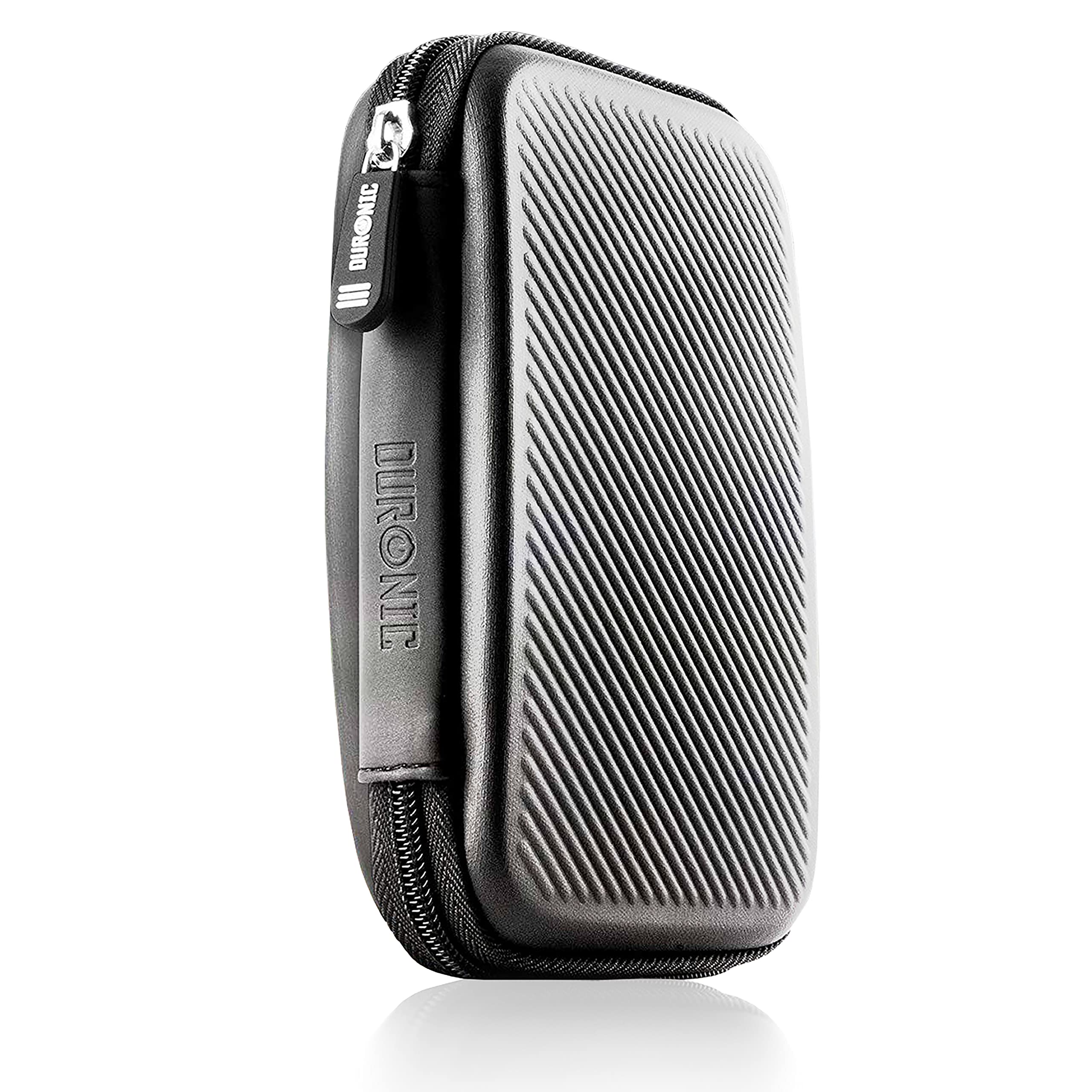 Duronic HDC2/GY Hard Drive Case - Portable EVA Protective Storage Pouch for External Hard Drives & Cables | Lightweight & Durable | Compatible with WD, Toshiba, Seagate, Samsung | Perfect for Travel, Office & Data Backup Protection