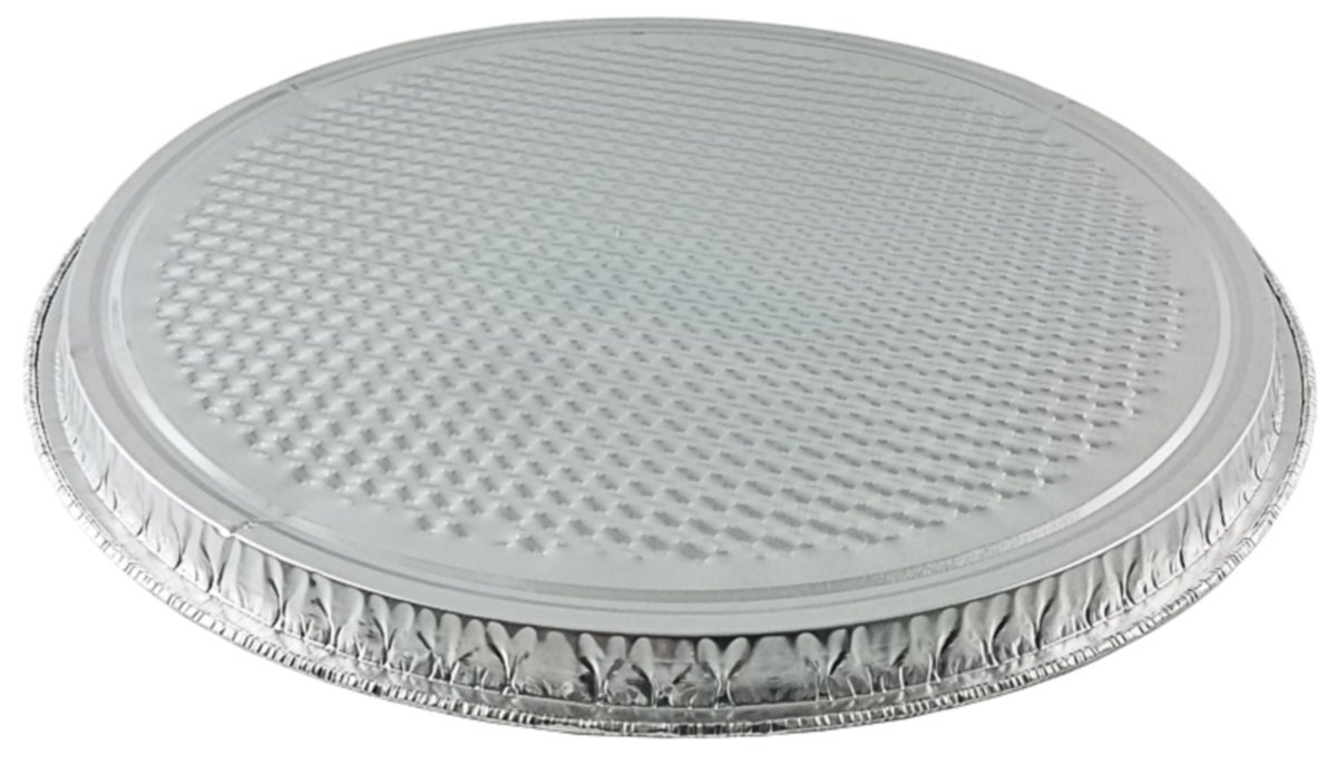 PACTOGO 12-Inch Round Aluminum Foil Pizza Pans - Disposable Waffle Bottom Baking Sheets for Pizza, Cookies & Pastries - Made in USA (Pack of 50) - Perfect for Home Baking, Parties & Restaurant Use