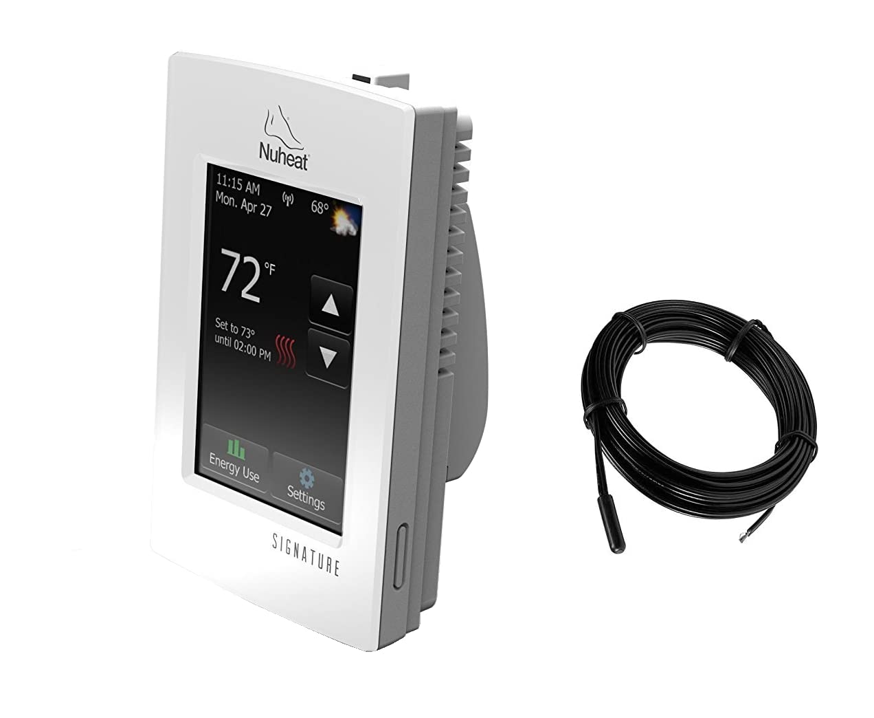 Nuheat nVent AC0055 WiFi Programmable Thermostat for Radiant Floor Heating - 120V/240V Compatible with Built-in GFCI & OJ Electronics Temperature Sensor | Smart Home, Bathroom, Kitchen & Basement Heating Control