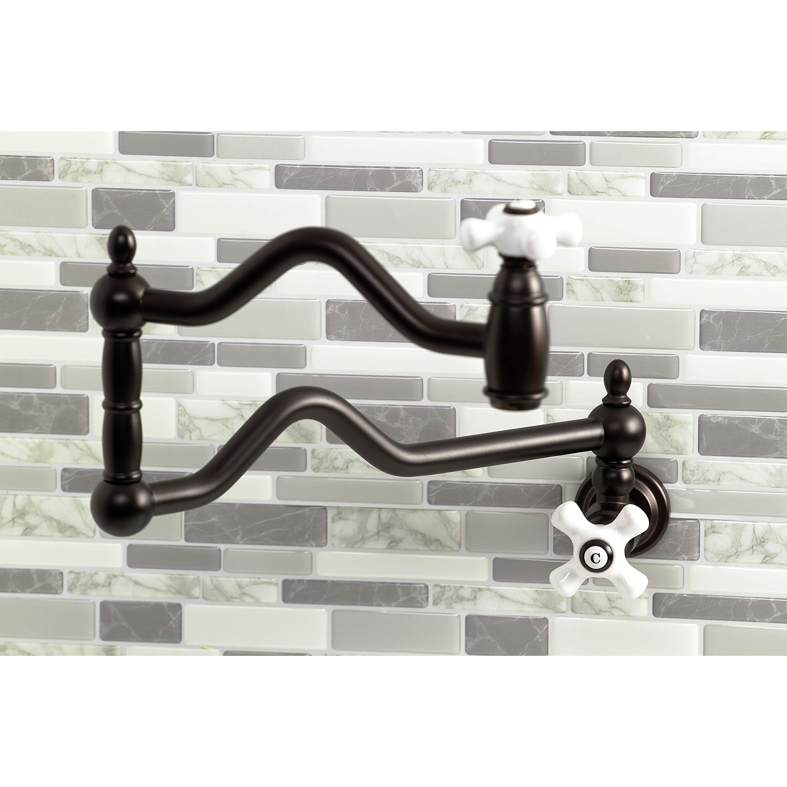 Kingston Brass KS2105PX Heritage Pot Filler Faucet - Oil Rubbed Bronze Finish - 24.13