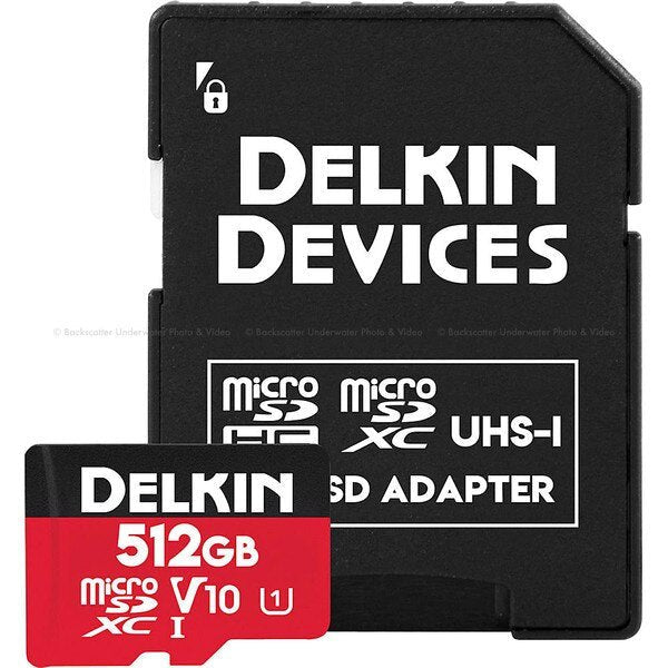 Delkin Devices 512GB Advantage microSDXC UHS-I V30 Memory Card - High Speed for 4K Video, Photography, Drones, and Gaming (A2, U3, Class 10)