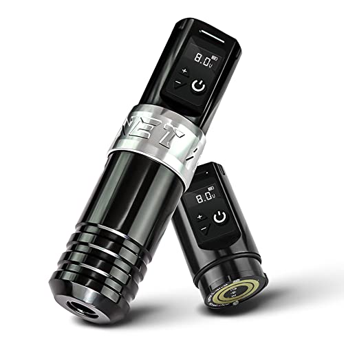 Professional Wireless Rotary Tattoo Machine with 1950mAh Battery - Cartridge Tattoo Pen with Japan Coreless Motor & Digital LED Display - Ideal for Tattoo Artists & Studio Equipment Supplies (Portable for Travel & Home Use)