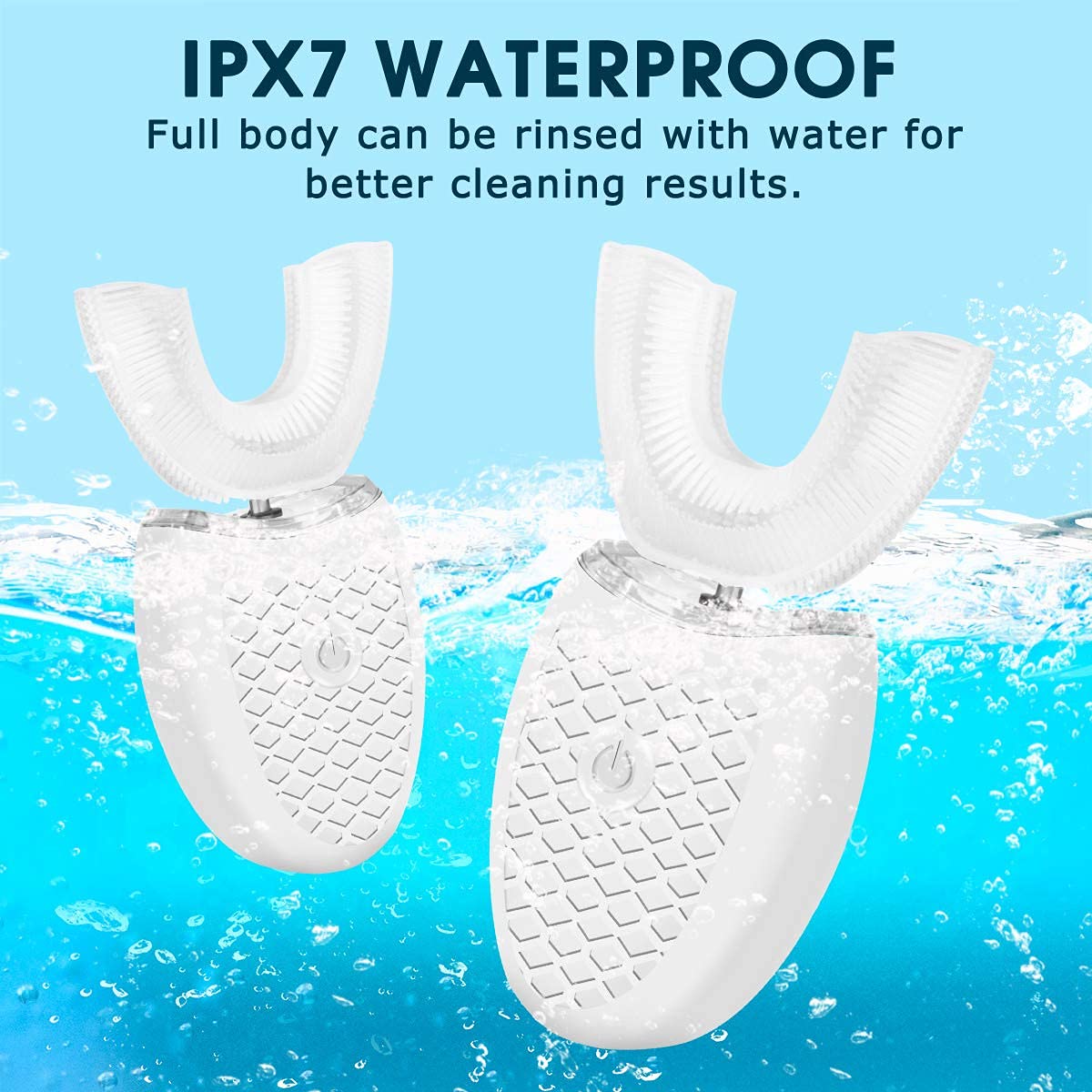 Ultrasonic Electric Toothbrush for Adults - U-Shaped Automatic Toothbrush with 360° Full Mouth Cleaning, Teeth Whitening, Hands-Free & Rechargeable, IPX7 Waterproof - Perfect for Travel, Home Use, and Oral Care Gifts