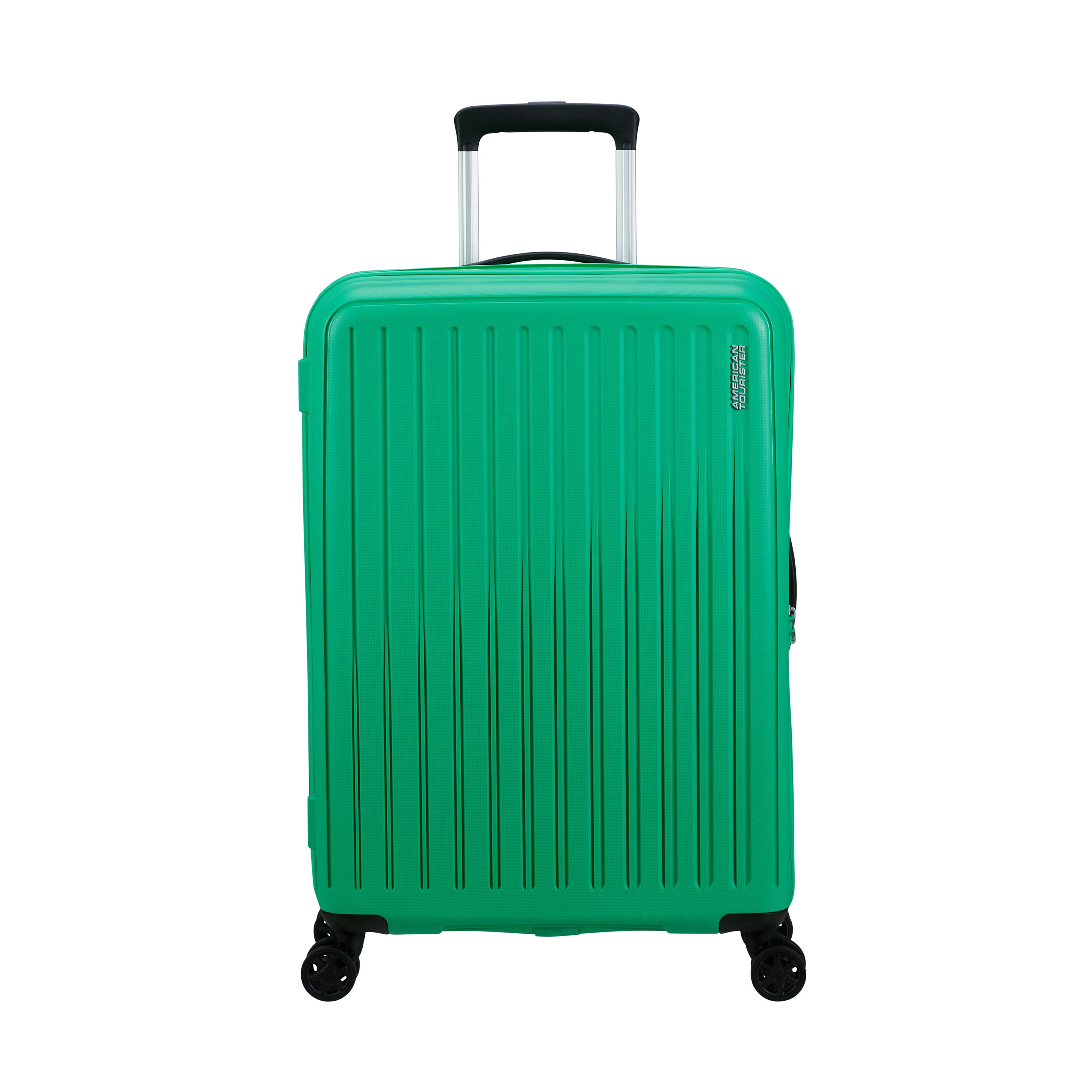 American Tourister Rejoy Spinner Expandable 3-Piece Luggage Set - Lightweight Hardshell Suitcase with 360° Wheels for Travel, Business & Vacation (Black)