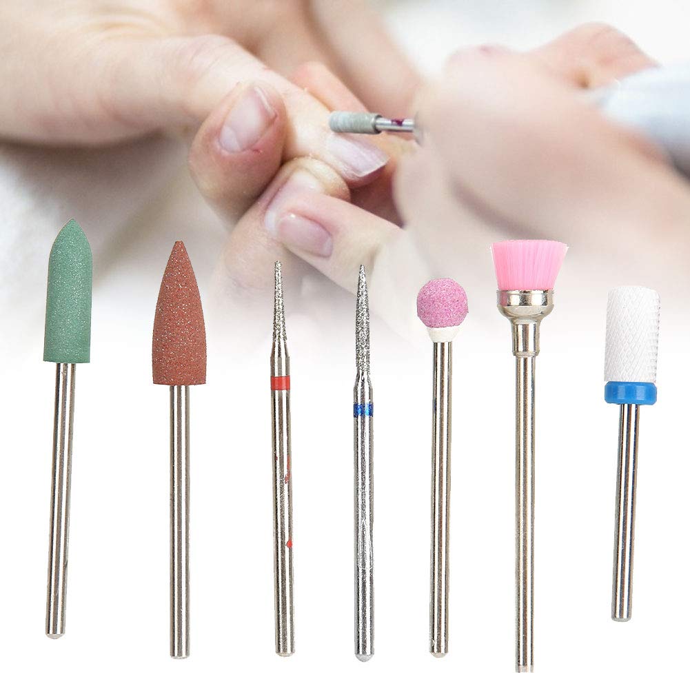 7Pcs Professional Tungsten Steel Nail Drill Bit Set for Manicure & Pedicure - Durable Nail Art Tools for Salon & Home Use
