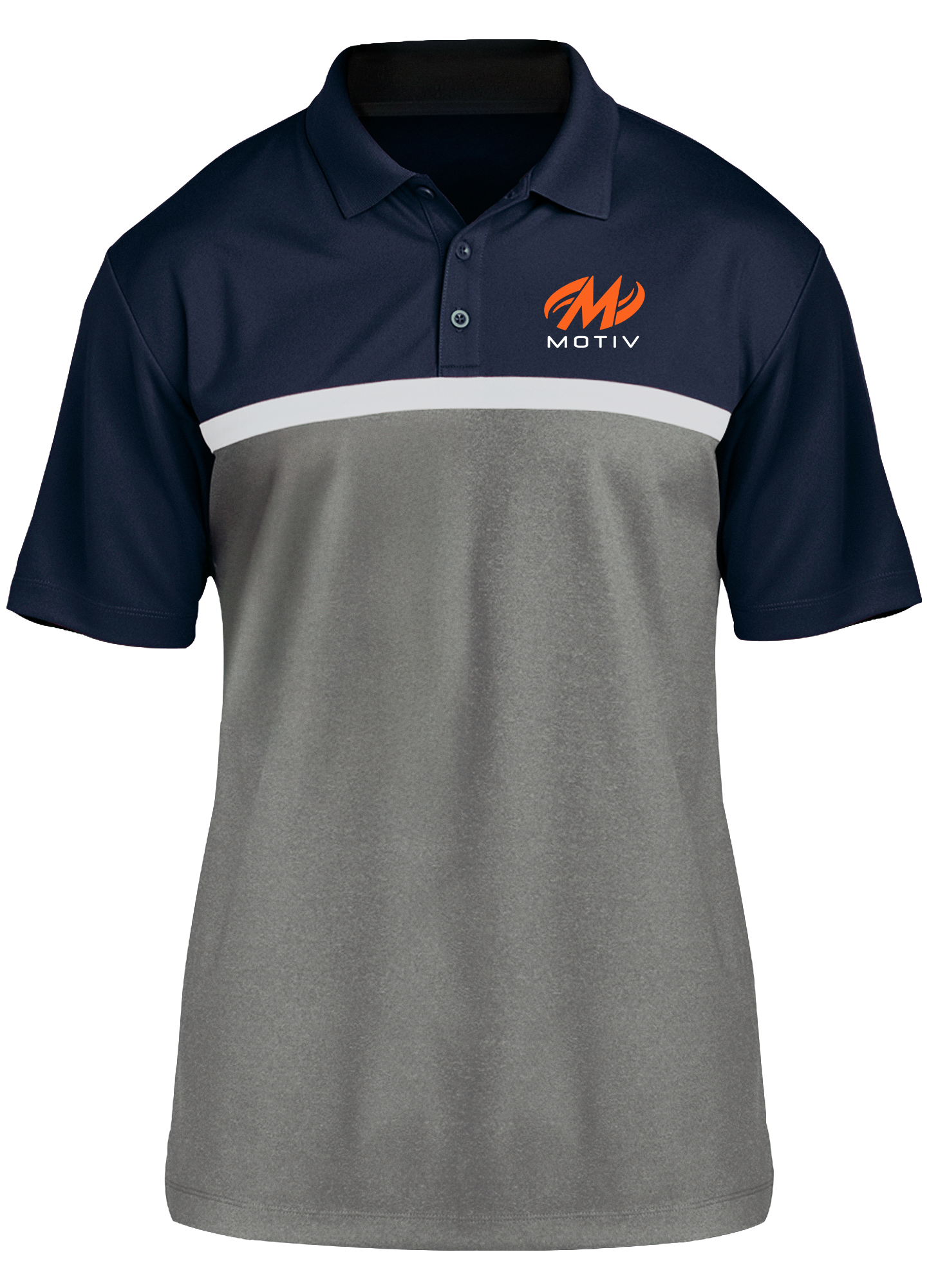 Motiv Competitor Polo Shirt for Men - Navy, White & Gray Colors - Comfortable & Stylish Golf & Casual Wear