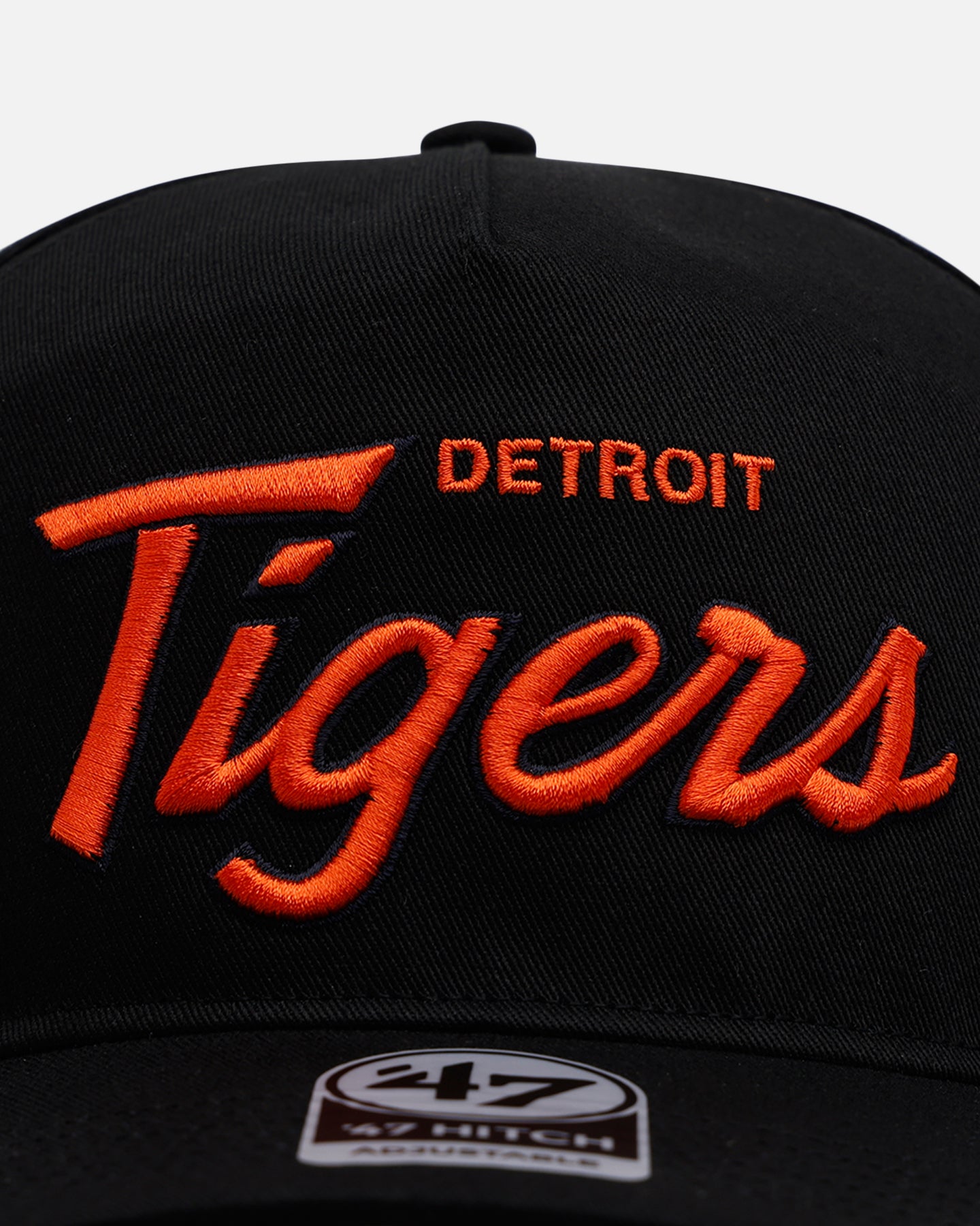 47 Brand Detroit Tigers 'Black Dome Script' 47 Hitch Snapback Black Hat - Official MLB Licensed Baseball Cap for Men & Women - Perfect for Sports Fans, Streetwear Fashion, and Casual Outfits