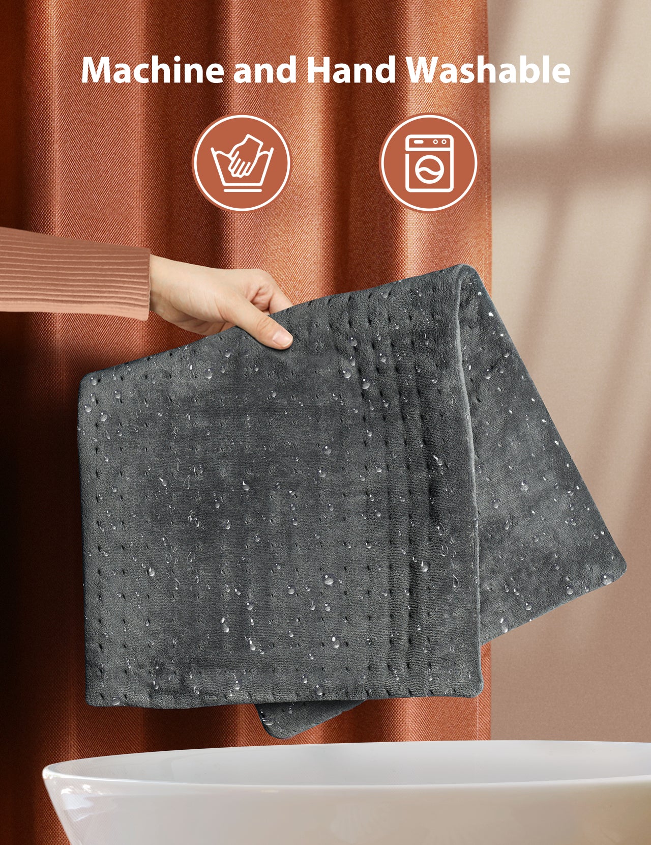 144AH Extra Large Electric Heating Pad - Fast Pain Relief for Back, Shoulder & Leg - UK Only - Perfect for Home, Office & Travel Use