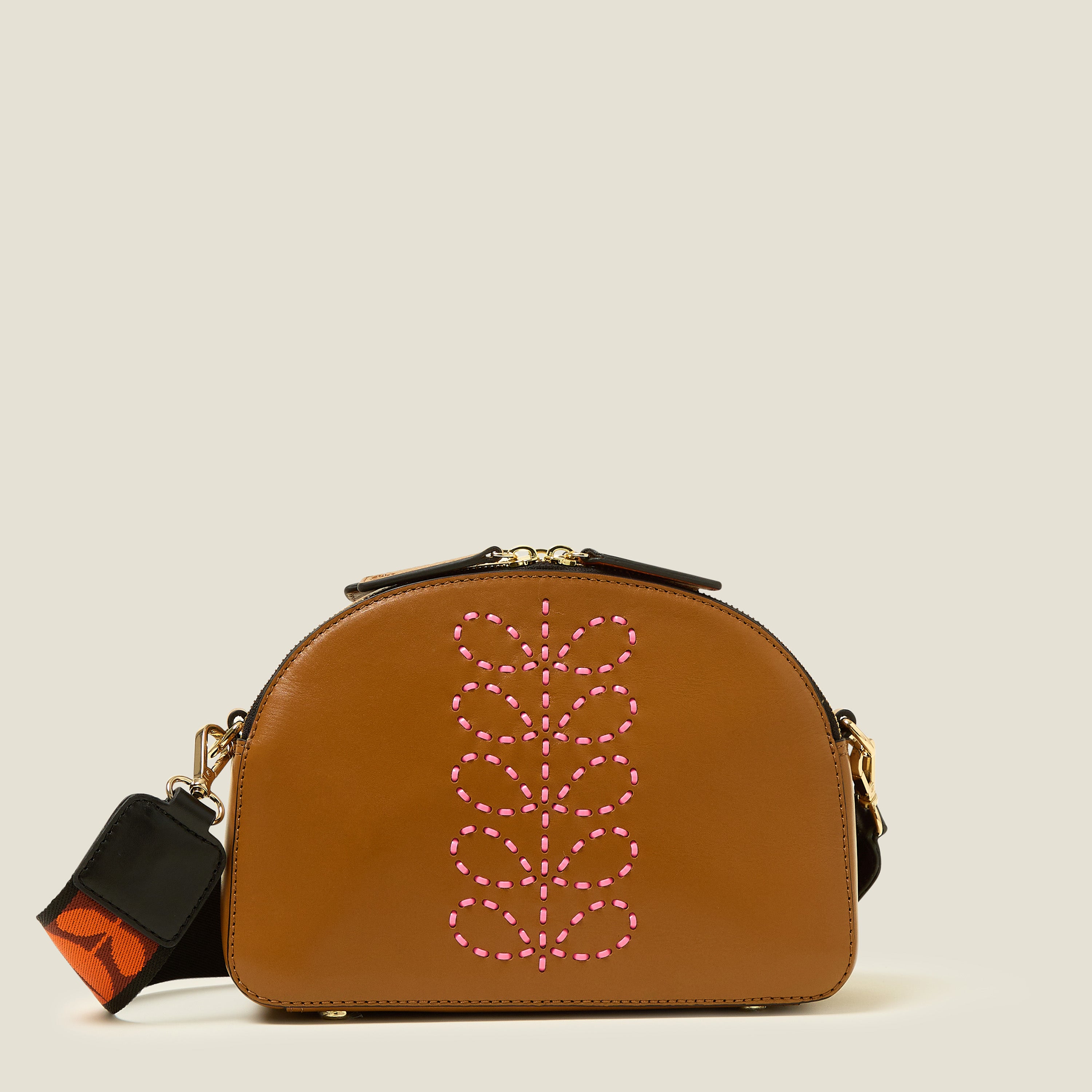 Luna Crossbody Bag Whipstitch Stem Tan - Stylish Leather Purse for Women, Perfect for Everyday Use, Travel & Shopping