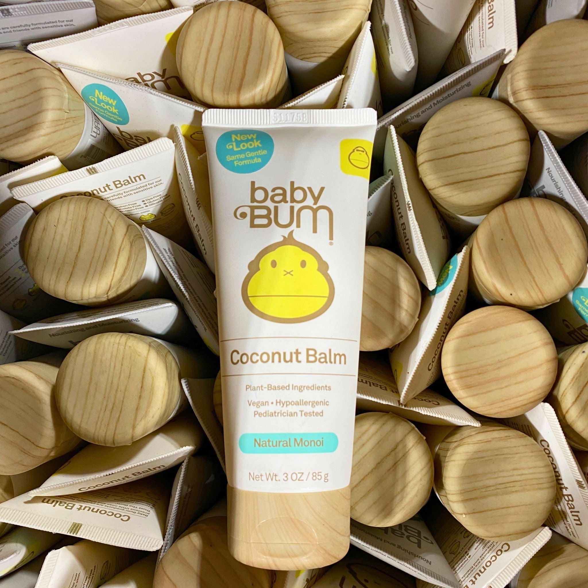 Organic Baby Bum Coconut Balm - Plant-Based Moisturizer for Babies - 3oz (50-Pack) - Perfect for Diaper Rash, Dry Skin & Baby Massage