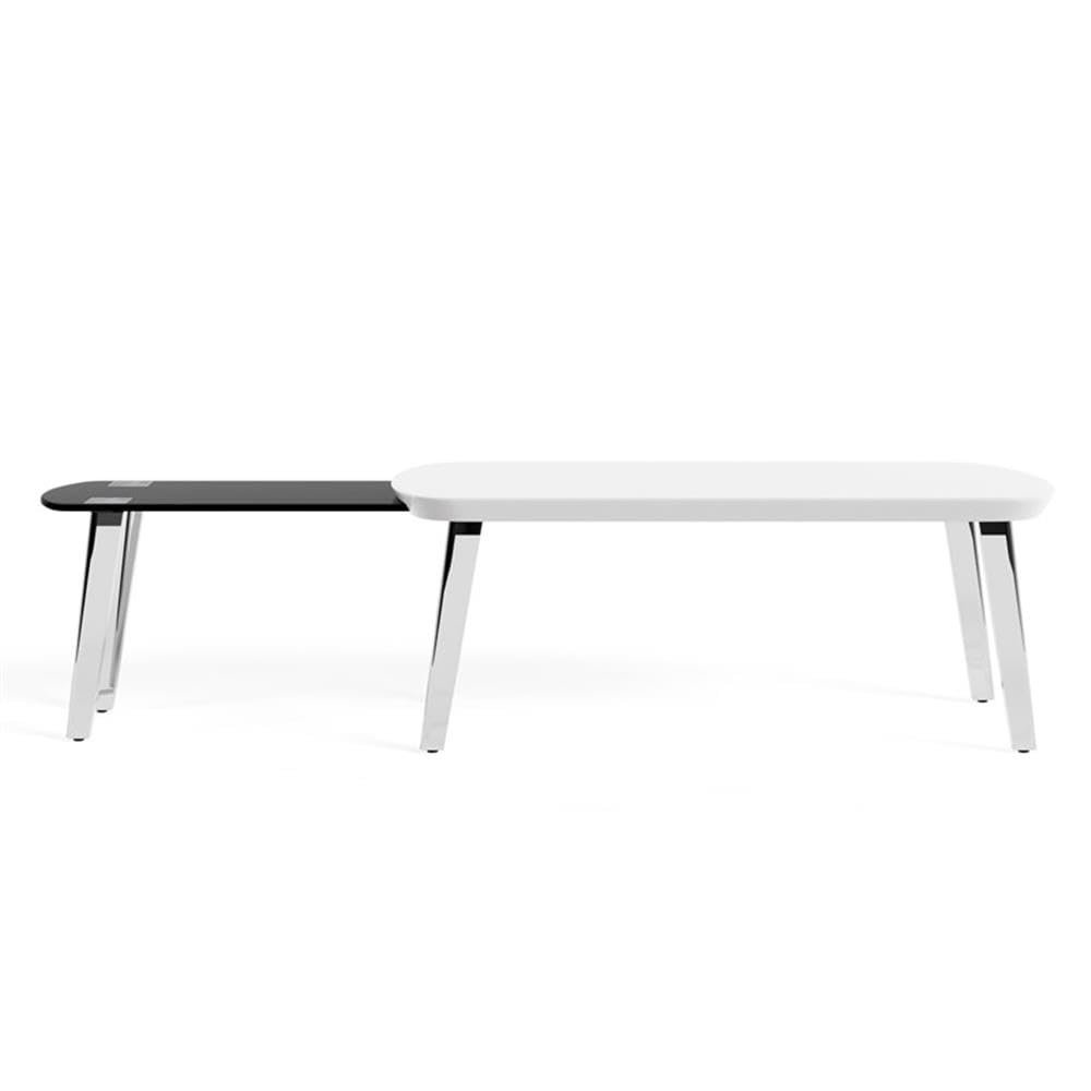 Furniture of America Jax Wood Nesting Coffee Table Set - White & Black Modern End Tables for Living Room, Small Space Furniture, Coffee Table Set for Home Decor