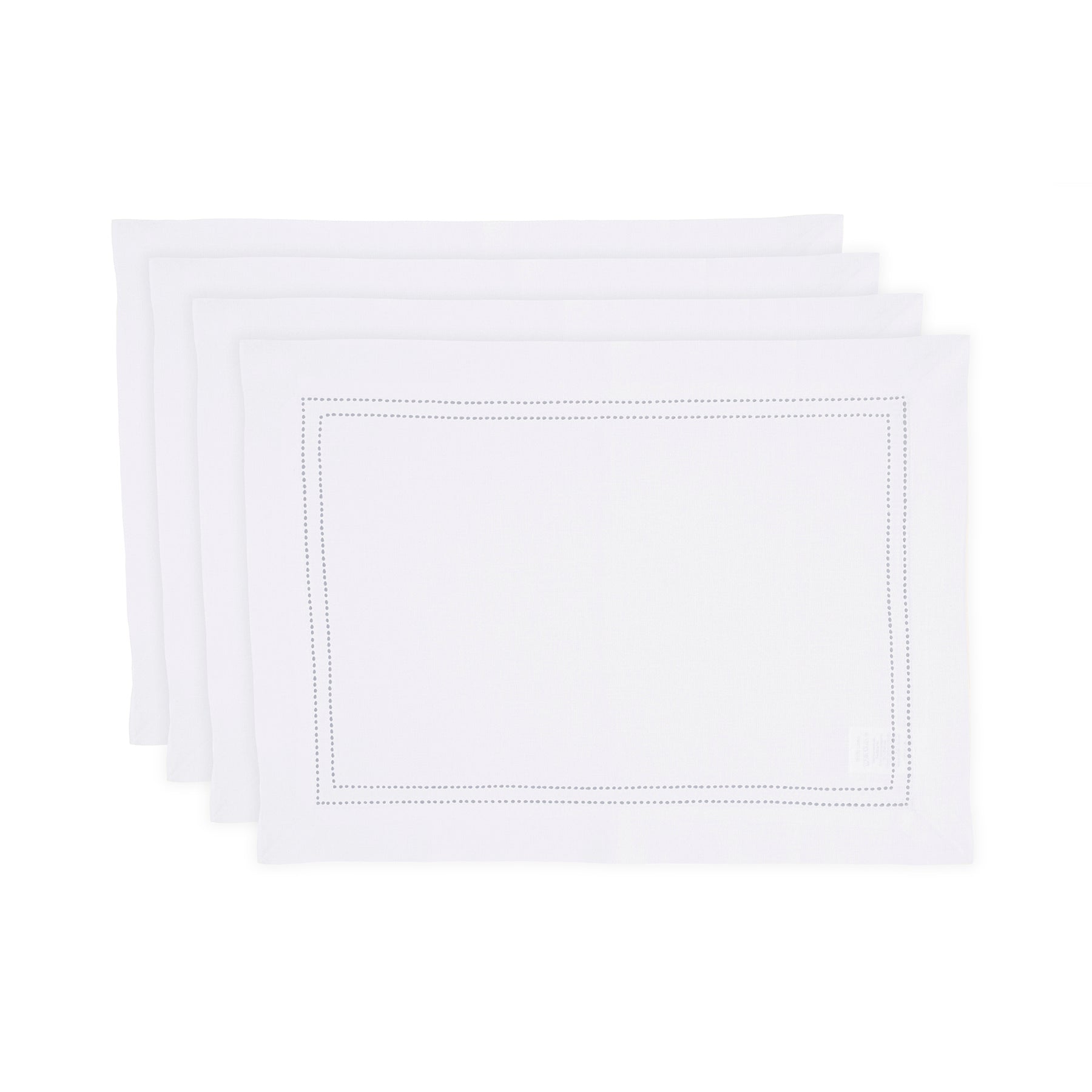 Premium Linen Double Hemstitch Placemats Set of 4 - Elegant Table Decor for Dining Room, Kitchen, and Special Occasions