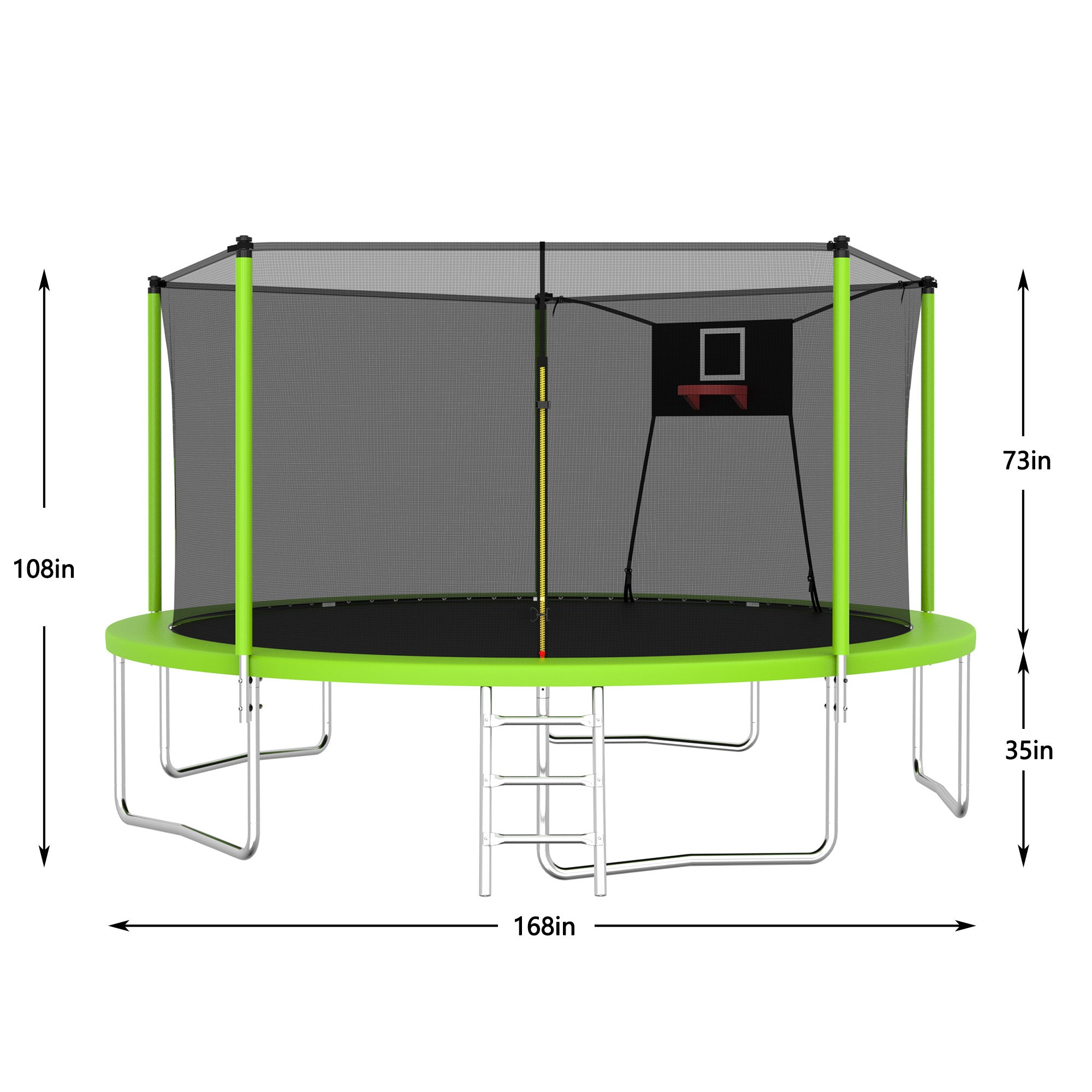 14FT Trampoline with Safety Net for Kids and Adults - Heavy Duty Outdoor Trampoline for Backyard, Garden, and Family Fun - Perfect for Exercise, Recreation, and Outdoor Activities