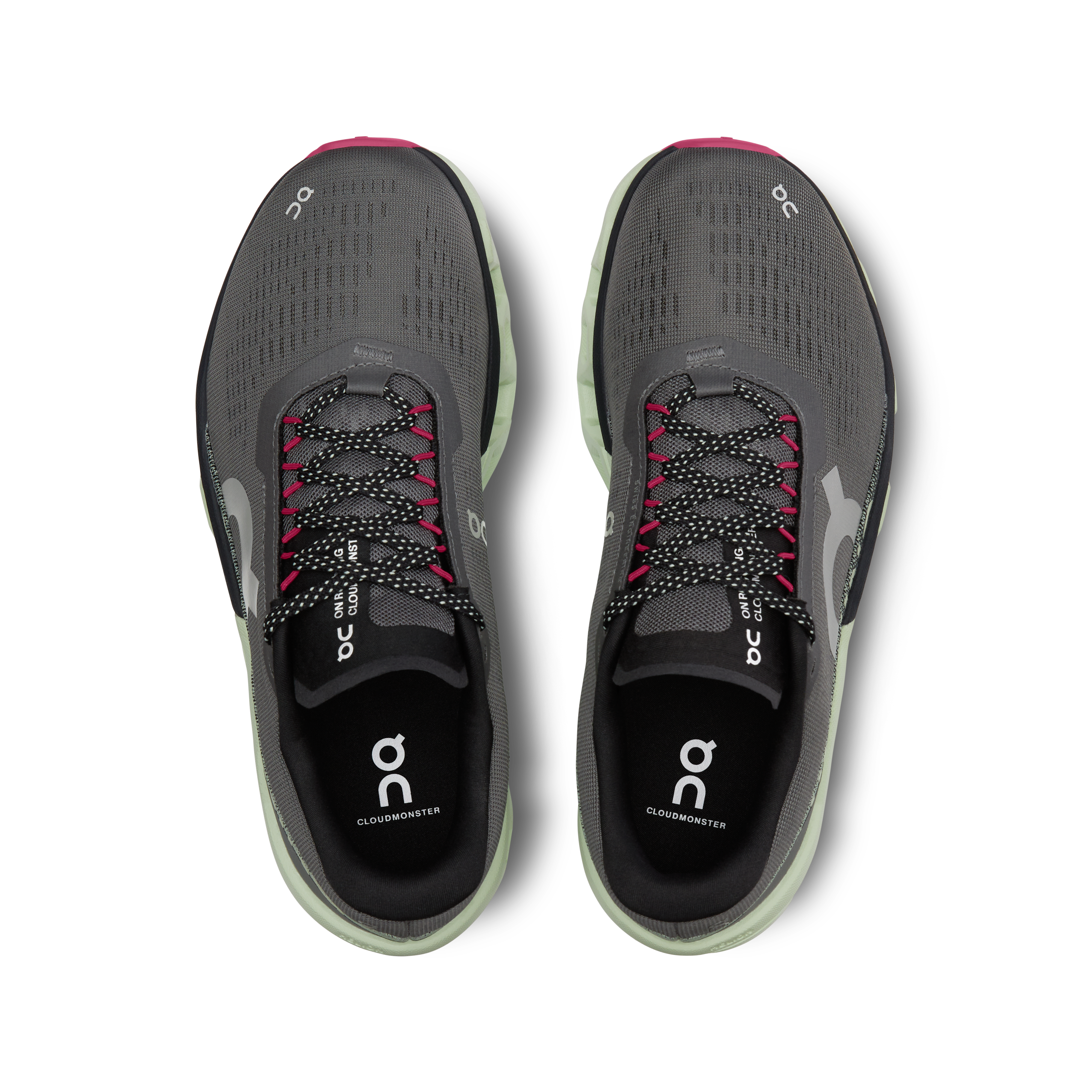 On Running Women's Cloudmonster 2 Running Shoes - Lightweight Cushioned Sneakers for Women, Asphalt/Lima Color | Perfect for Road Running, Jogging & Gym Workouts