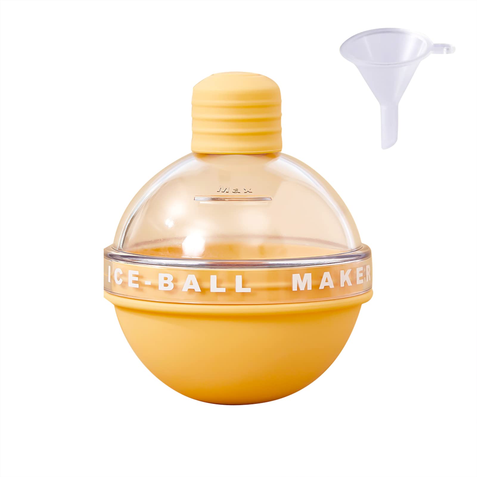 Matybobe 2.4 Inch Large Silicone Ice Ball Maker Mold - Bulb-Shaped Whiskey Ice Cube Tray with Funnel for Cocktails, Bourbon & Scotch - Perfect for Home Bars, Parties & Gift Giving