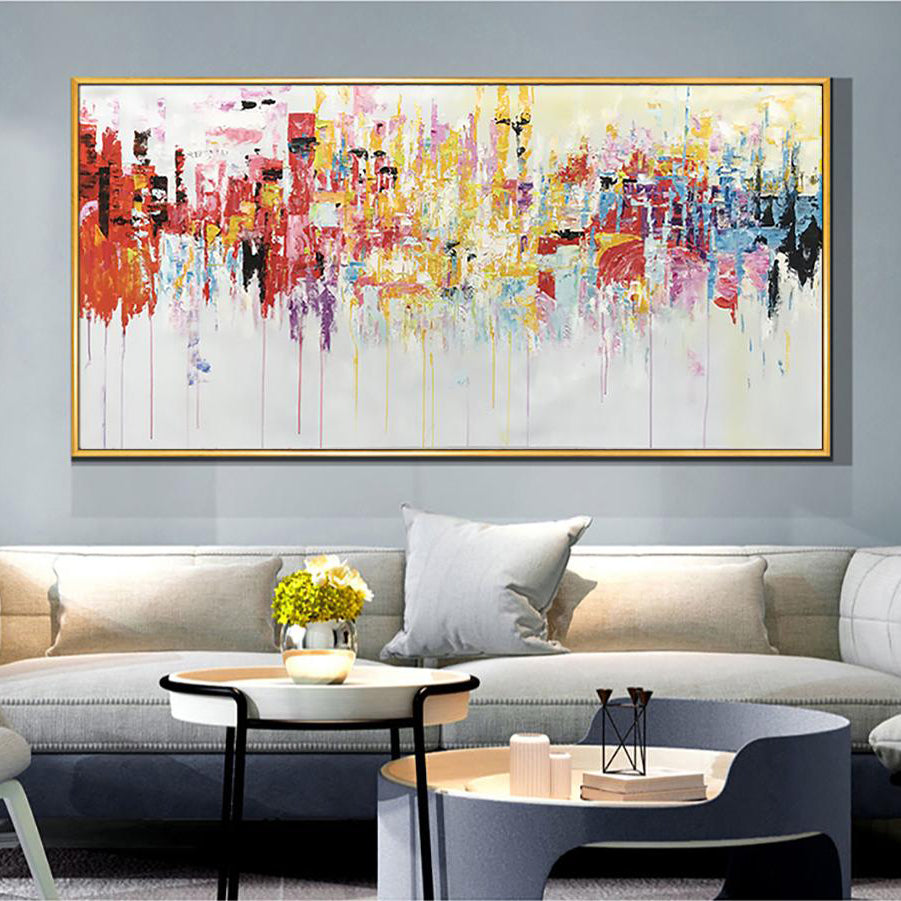 Stunning City Skyline Wall Art - Modern Urban Landscape Canvas Print for Home & Office Decor | Perfect for Living Room, Bedroom & Workspace