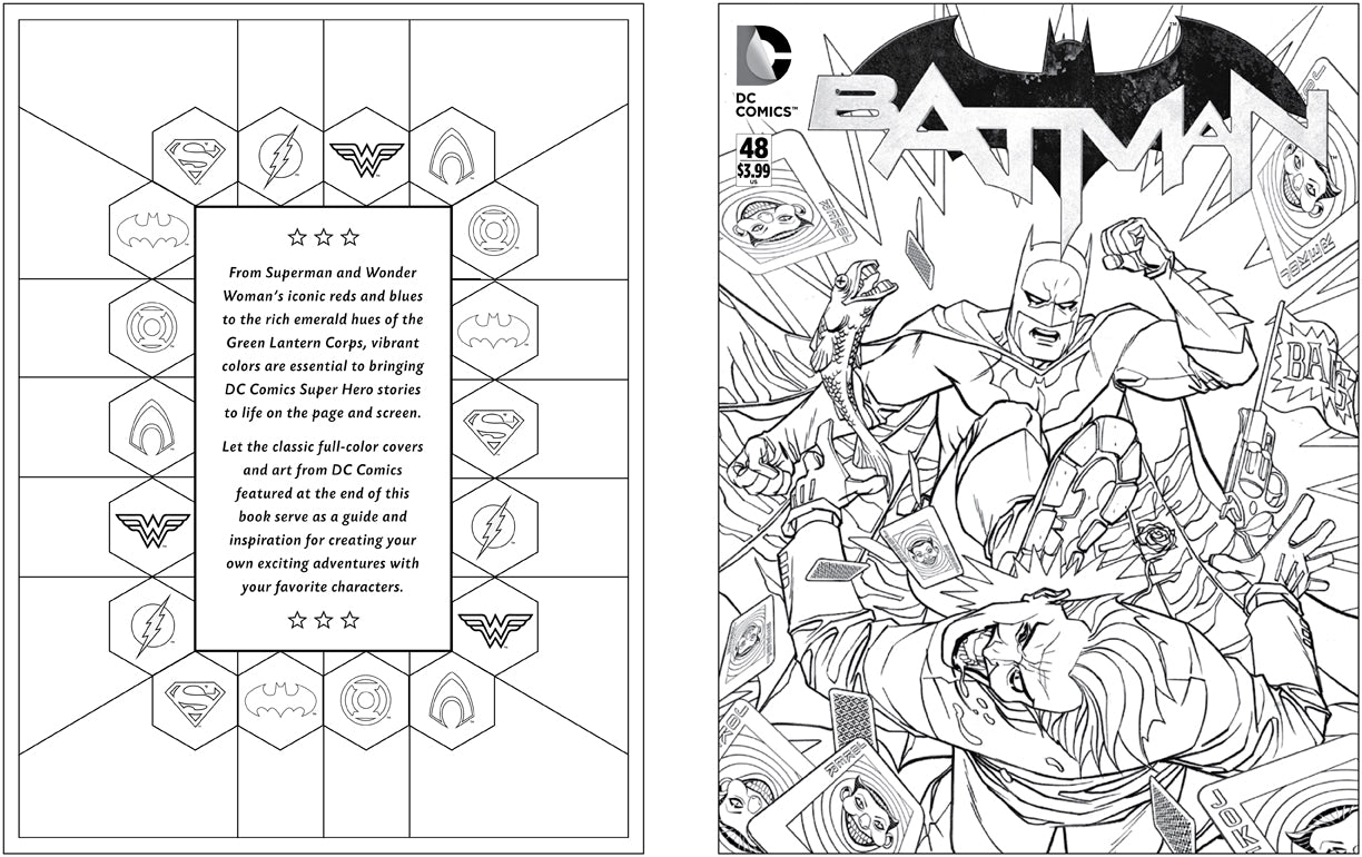 DC Comics Coloring Book for Adults & Kids - Superhero & Villain Art Therapy for Stress Relief & Creativity | Perfect for Gifts, Parties & Relaxation