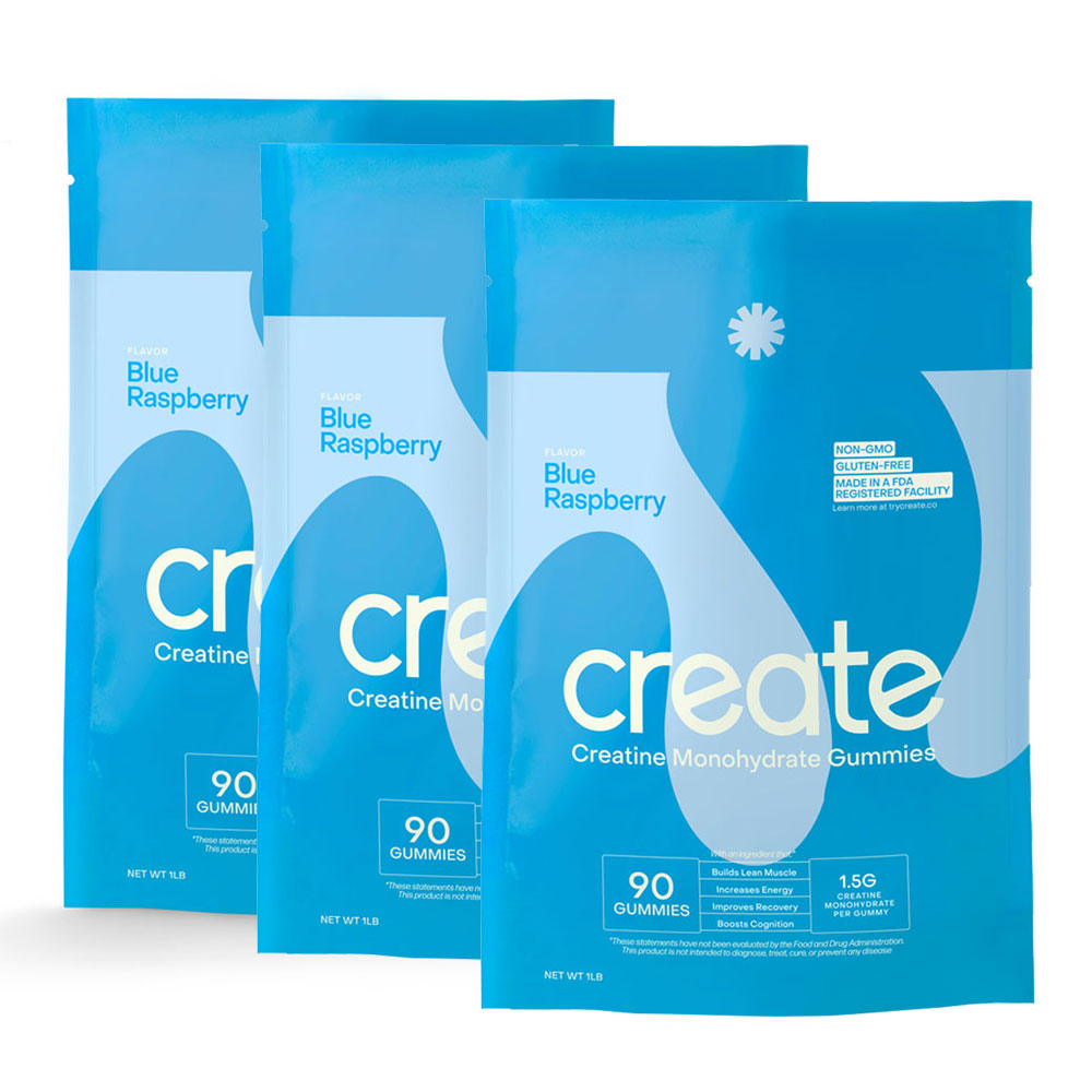 Blue Raspberry Creatine Monohydrate Gummies - 270 Count for Muscle Recovery & Workout Performance - Perfect for Gym, Fitness & Bodybuilding