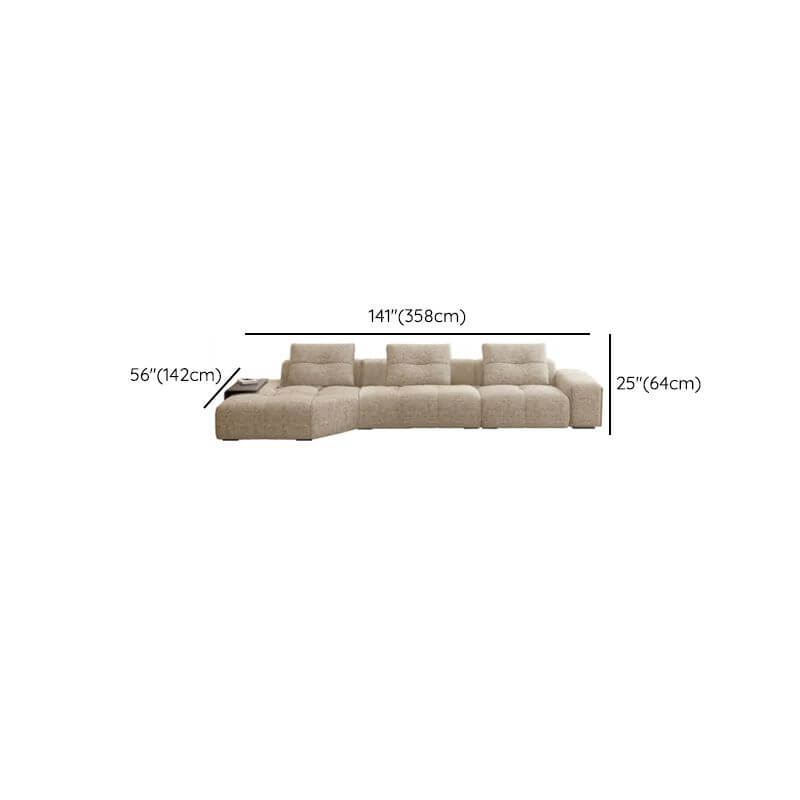 L-Shaped Sectional Sofa with Chaise Lounge for 2 People - Sturdy Hidden Support Frame - Perfect for Small Living Rooms, Apartments & Home Theater Seating