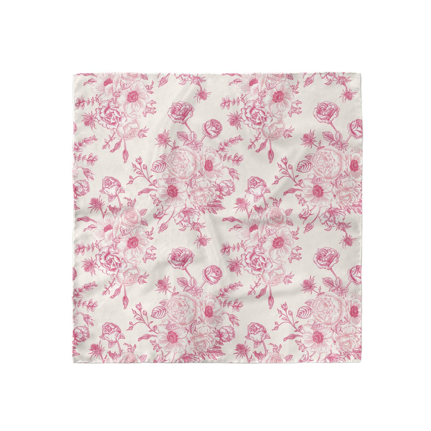 Ambesonne Floral Headscarf - Romantic Rose Flowers Hijab Scarf for Women, Soft Lightweight Wrap Shawl - Perfect for Daily Wear, Church, Weddings & Special Occasions