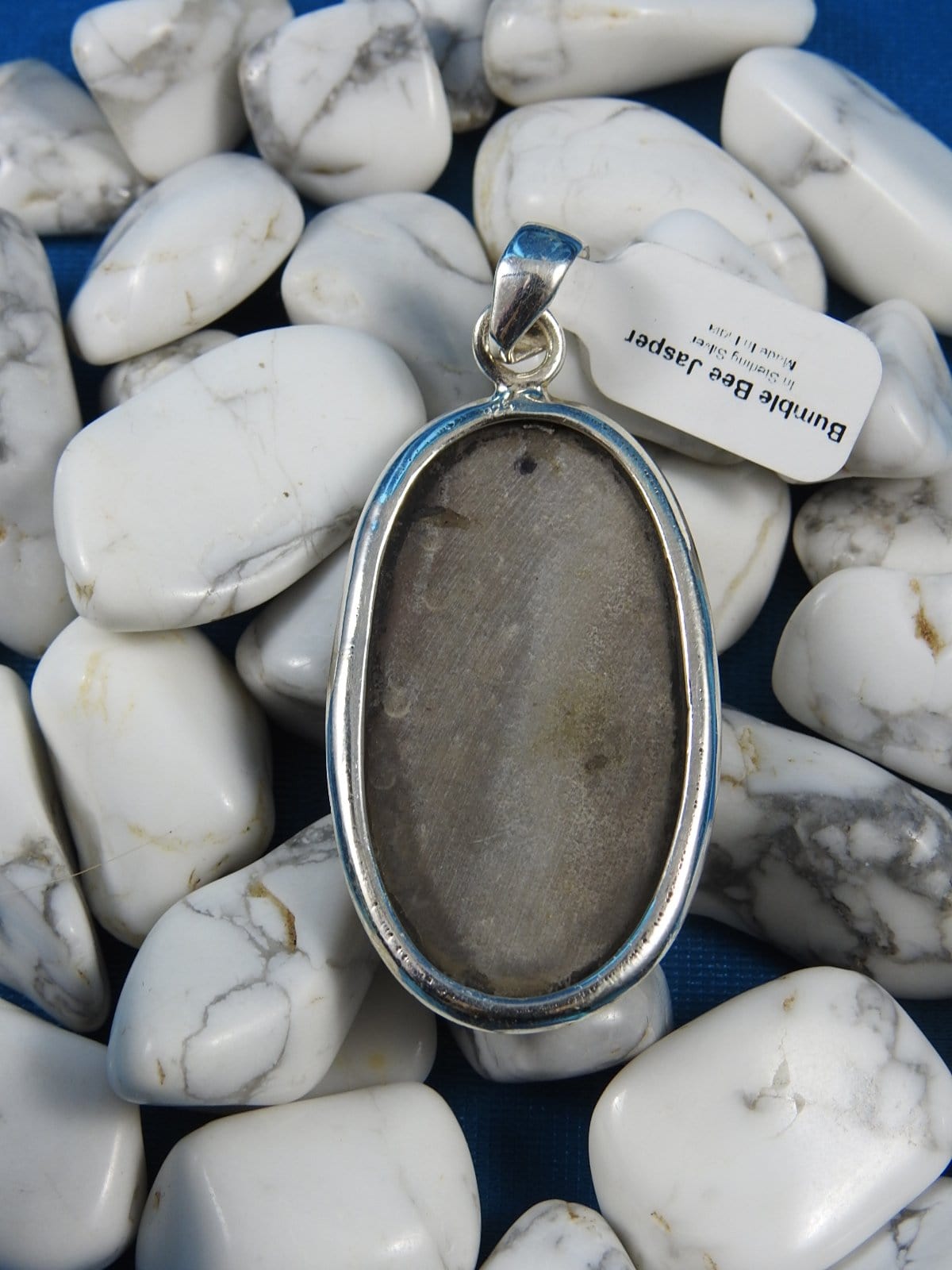 Bumblebee Jasper Sterling Silver Pendant Necklace - Natural Stone Jewelry for Women - Perfect for Gifts, Meditation & Spiritual Healing