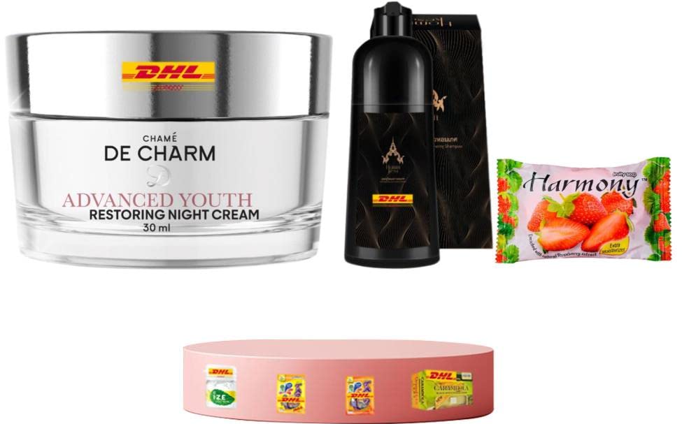 De Charm Advanced Youth Restoring Night Cream 30ml - Anti-Aging, Wrinkle Reduction & Skin Rejuvenation | Organic Black 10 Fruits Natural Hair Color Shampoo for Gray Coverage | Fast DHL Express Shipping | Perfect for Nighttime Skincare Routine & Hair Color Maintenance