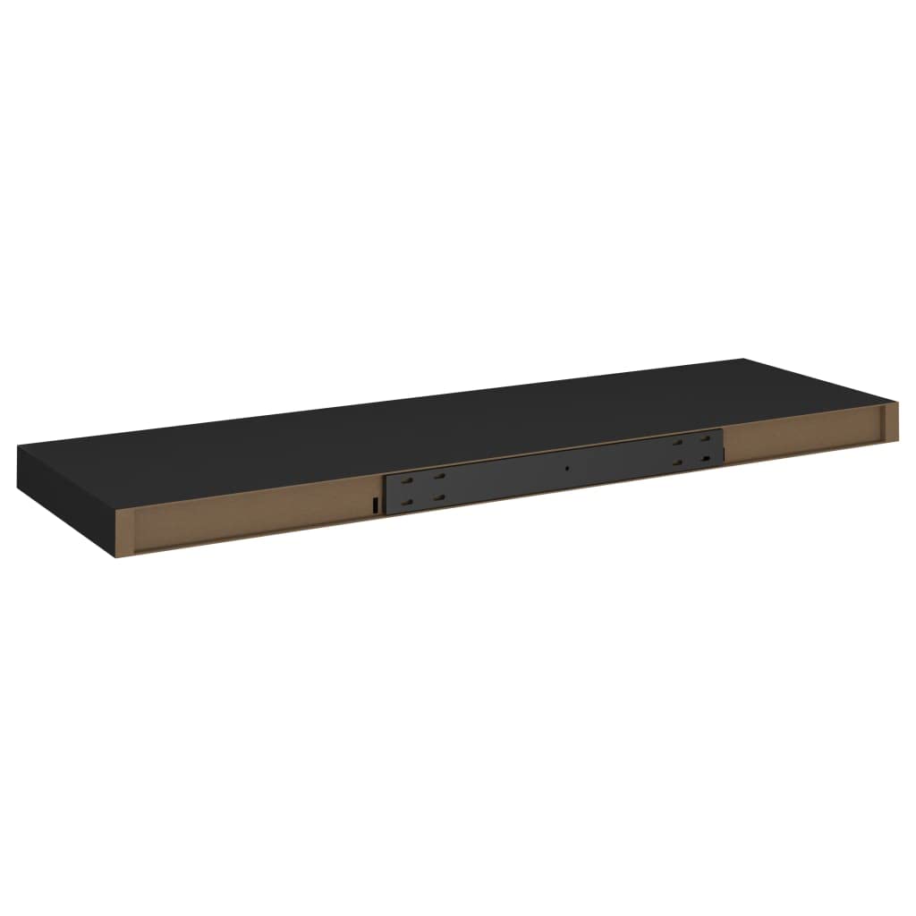4-Pack Black Floating Wall Shelves - 31.5